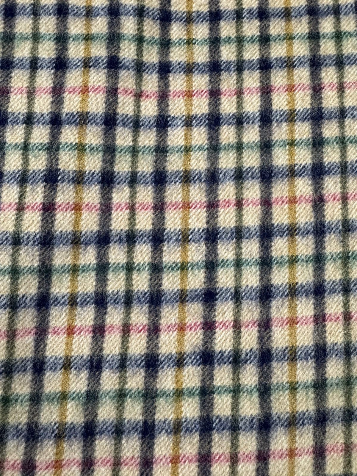 DAKS × Vintage Vintage 90s Daks London checked tweed lambswool scarf shawl Size ONE SIZE - 5 Thumbnail
