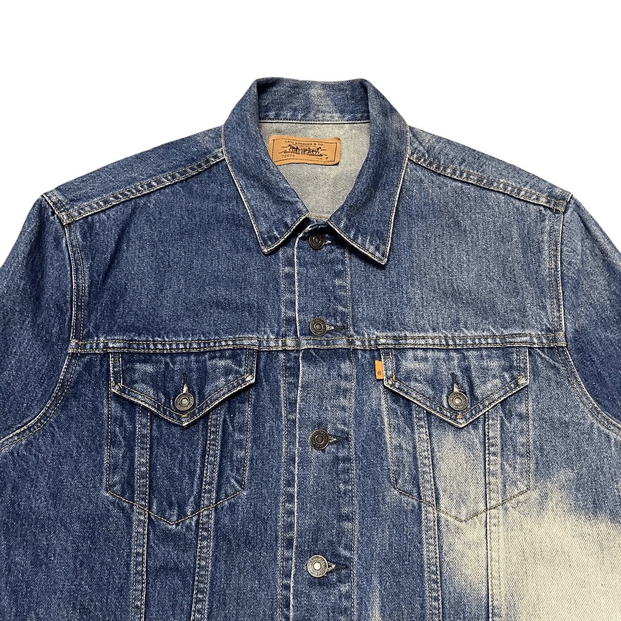 Levi's Vintage Levis Orange Single R Denim Trucker Jacket Size US M / EU 48-50 / 2 - 2 Thumbnail