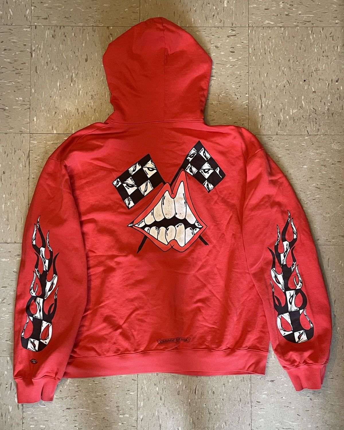 Chrome Hearts x Matty Boy Flames Hoodie Red Men's - US