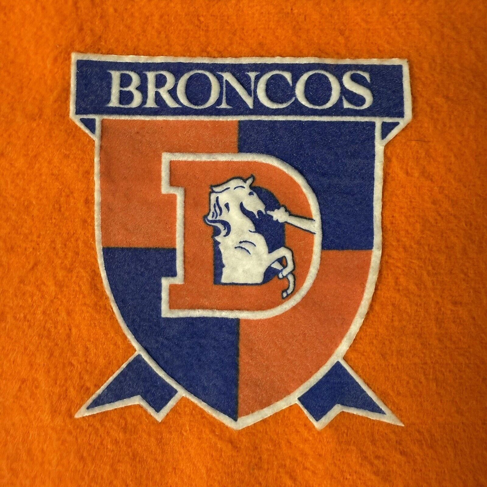 NFL Vintage Denver Broncos Logo Crest Scarf Fleece 56" x 8" Size ONE SIZE - 2 Thumbnail