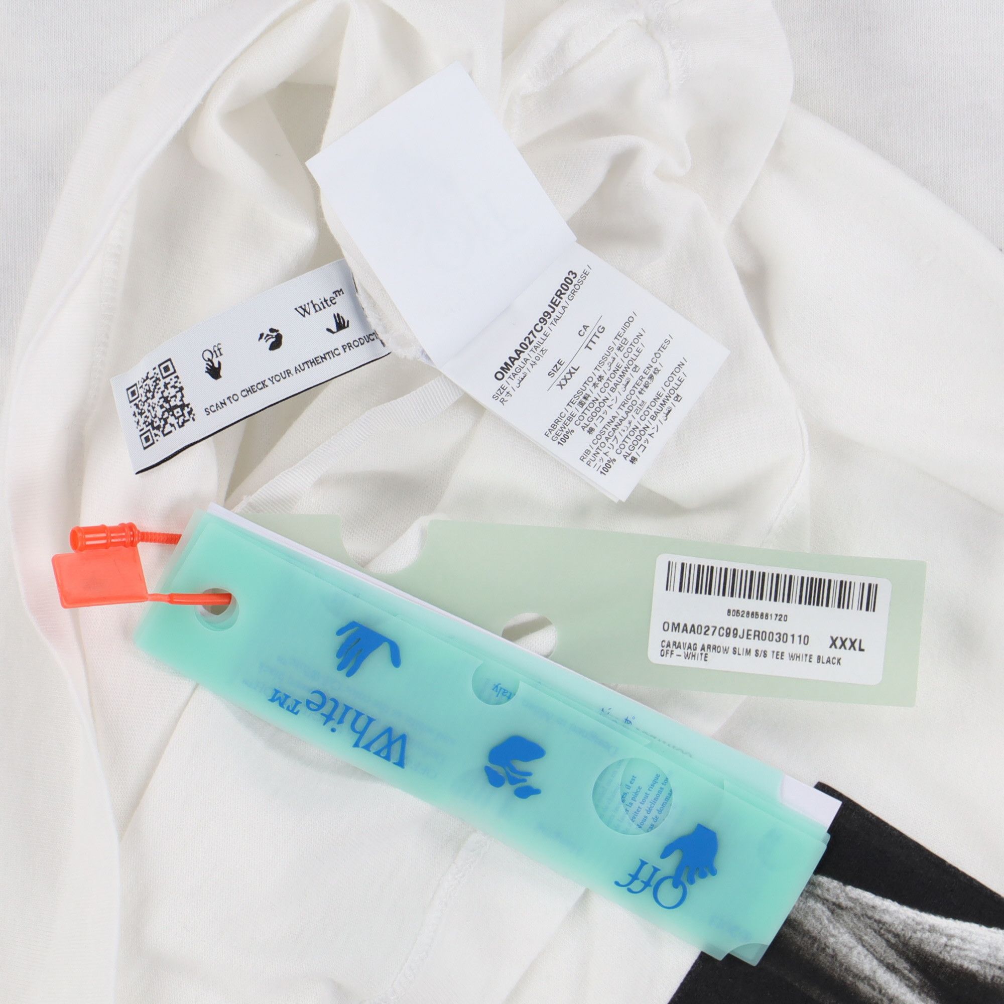 Off-White White Monochrome Caravaggio Arrows T-Shirt Size US XXL / EU 58 / 5 - 7 Thumbnail