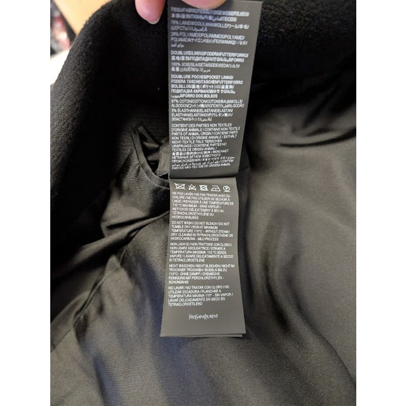 Saint Laurent Paris o1rshd1 Long Officer Coat in Wool Gabardine in Grey Size US M / EU 48-50 / 2 - 19 Thumbnail