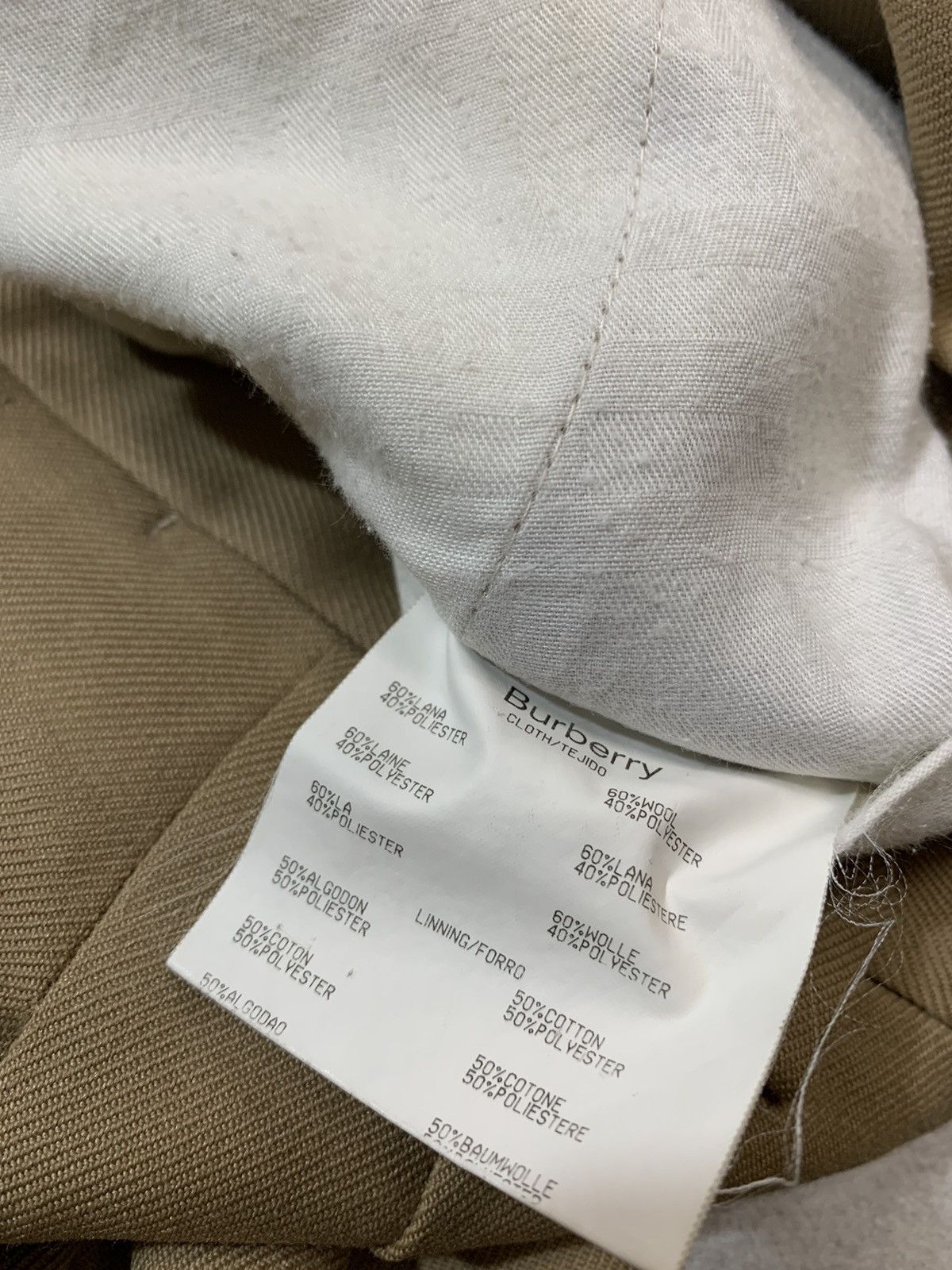 Burberry × Designer × Vintage Vintage 90s Burberry Beige Wide Leg Chino Trousers Size US 32 / EU 48 - 6 Thumbnail