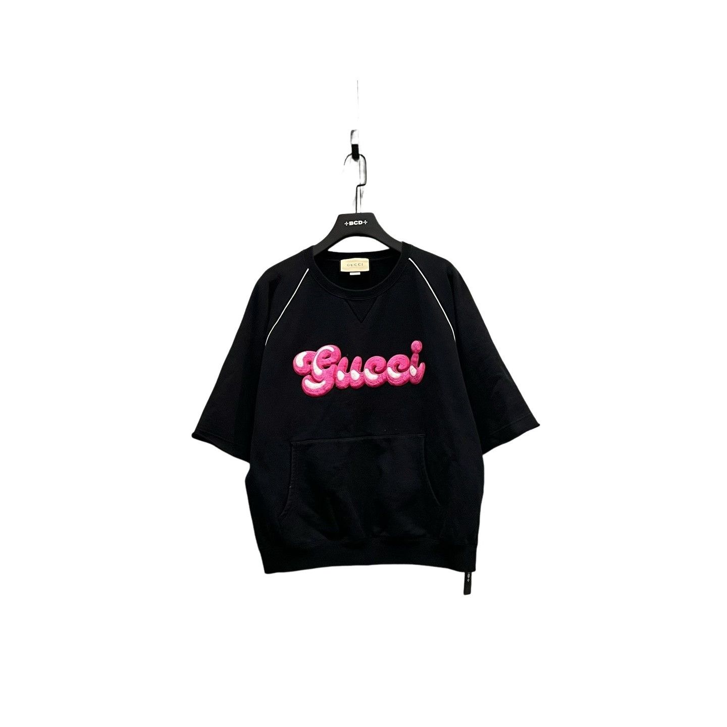 Gucci Gucci Pink Logo Short Sleeve Sweatshirt Size L Size US L / EU 52-54 / 3 - 1 Thumbnail