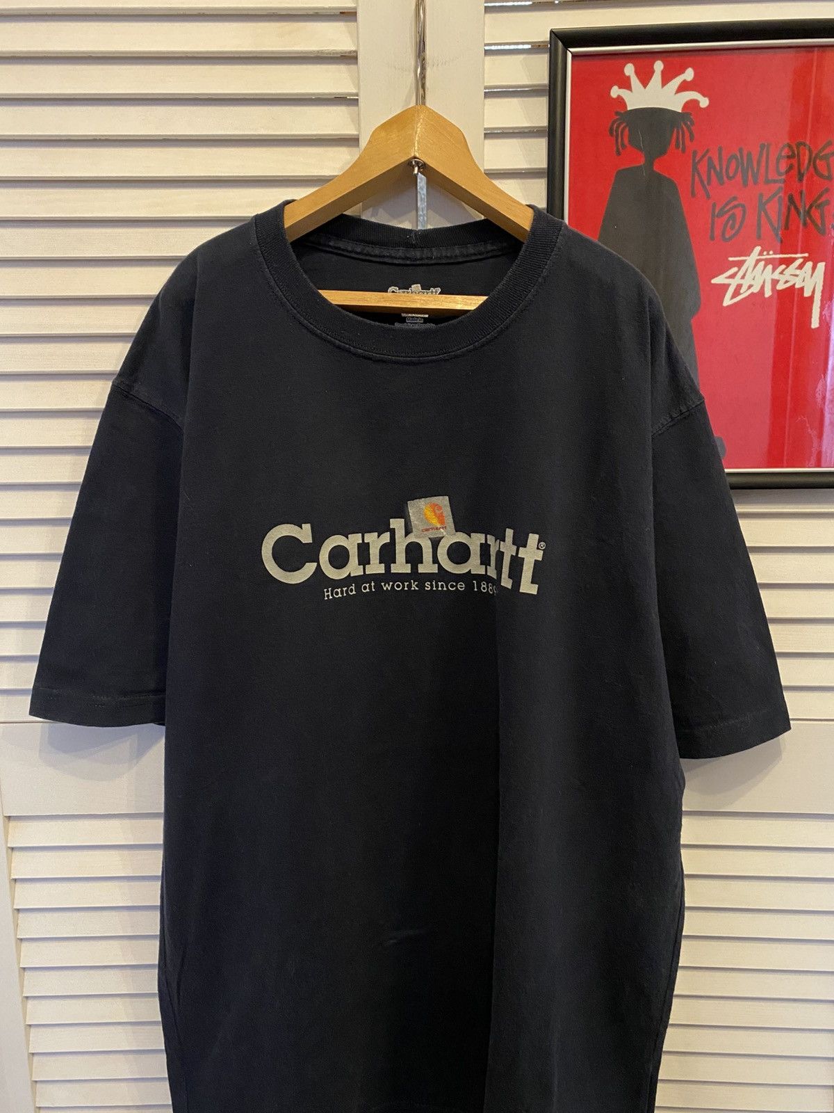 Carhartt Vintage 90s T-Shirt Tee Carhartt Logo Hard at Work Heavy Size US XL / EU 56 / 4 - 2 Thumbnail