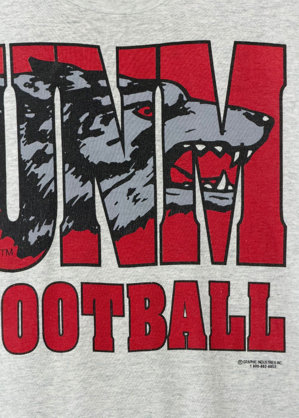 90s University of New Mexico UNM Football T-Shirt FOTL NCAA image 6