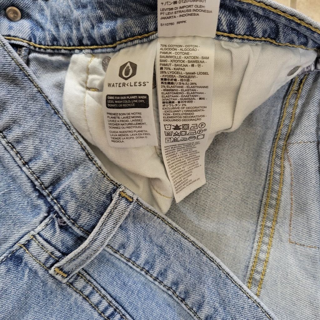 Levi's Levi's 512 Straight Slim Distressed Blue Zip-Fly Cotton Size US 34 / EU 50 - 10 Thumbnail