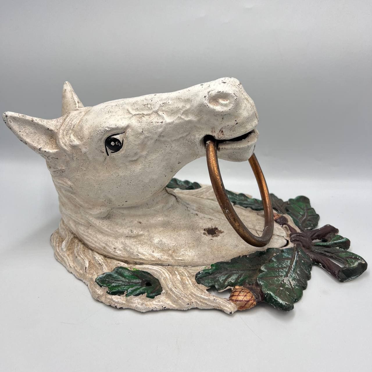 Vintage 1970s Vintage Cast Iron Figure Horse Head Wall Decor 3.5kg Size ONE SIZE - 2 Thumbnail
