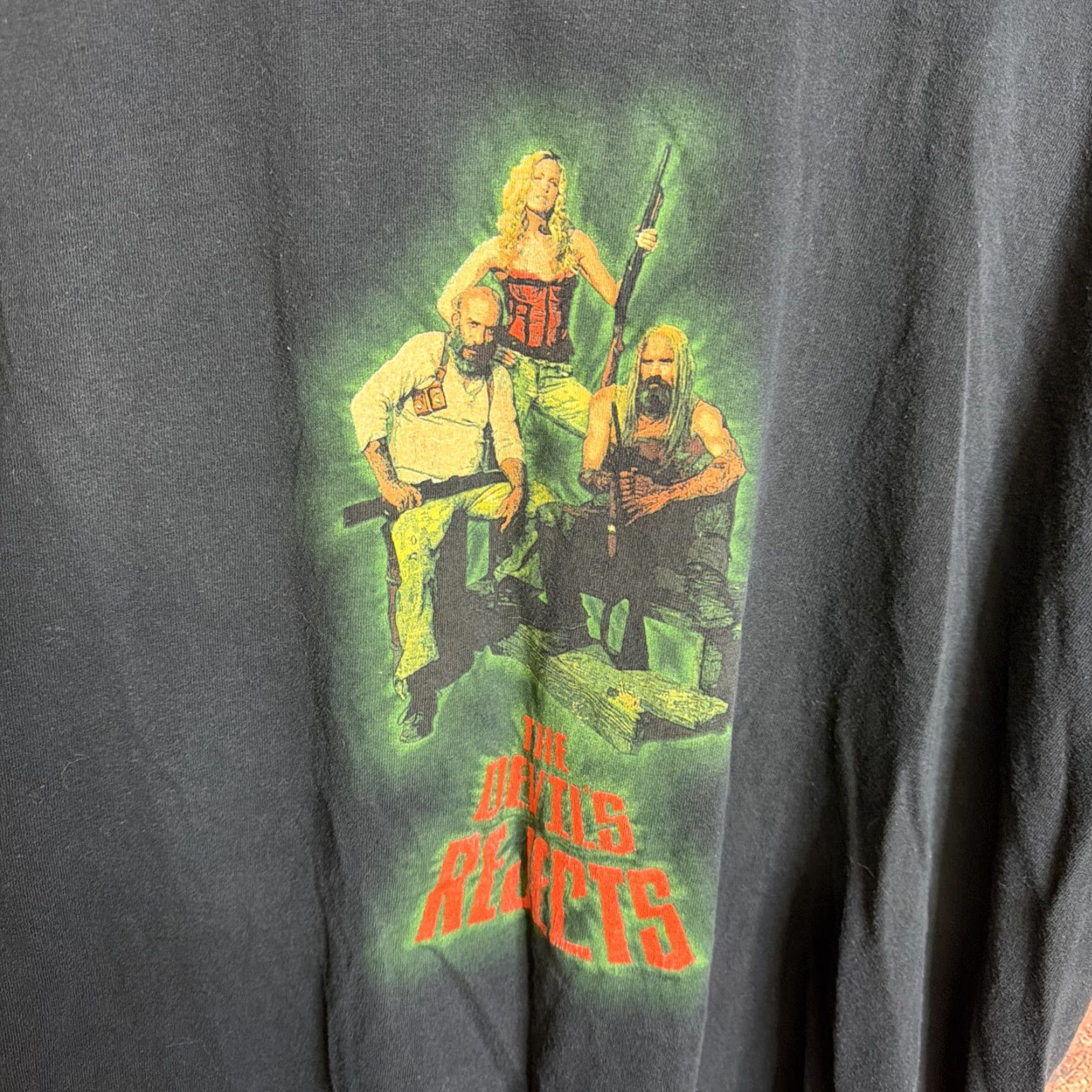 Anvil VINTAGE The Devil's Rejects Movie Promo T Shirt Rob Zombie Mens 2XL Shirt Black Cotton 2000s Horror Halloween Skull USA Zombie 90s Classics Mens Size US XXL / EU 58 / 5 - 2 Thumbnail