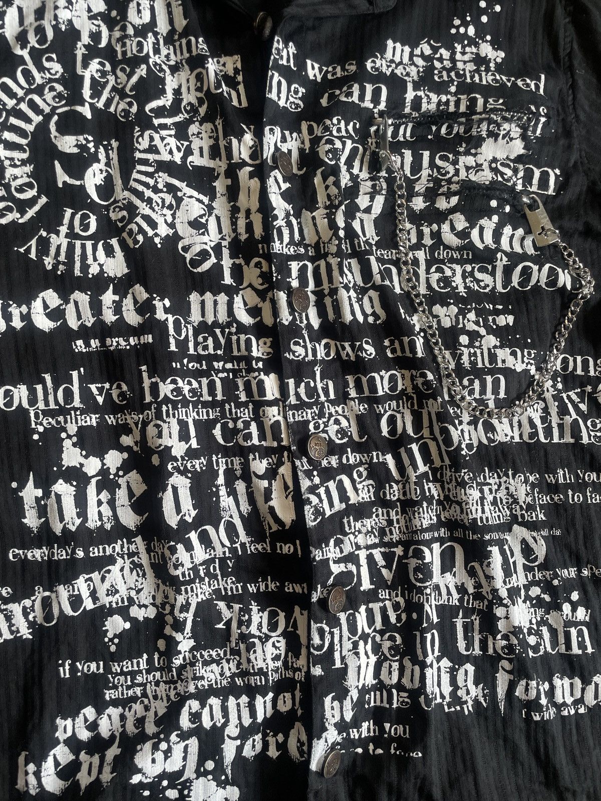 If Six Was Nine 2000s Japanese archive Vkei Poem Chain Gimmick Shirts Size US S / EU 44-46 / 1 - 7 Thumbnail