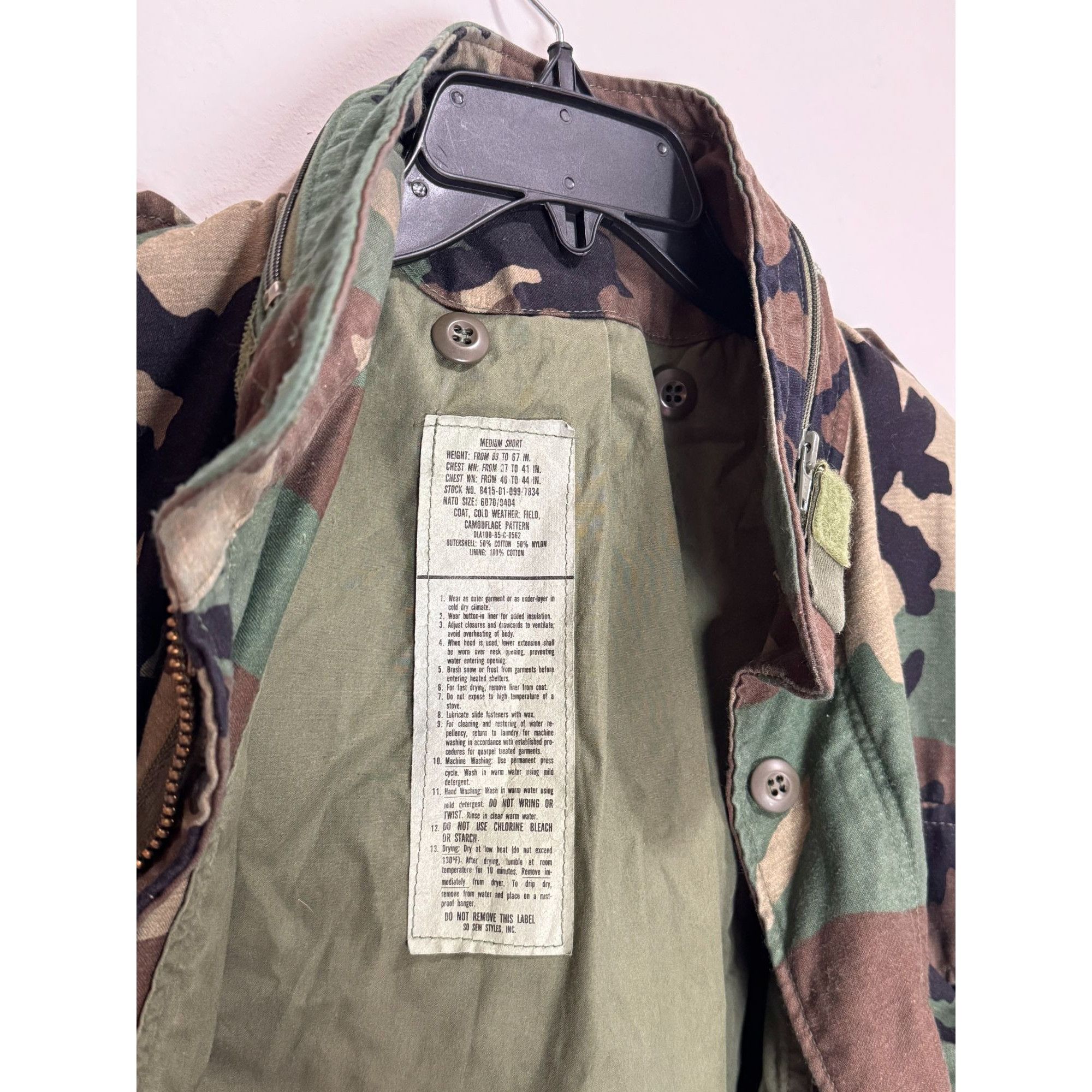 Vintage Vintage US Army Military Camouflage Cold Weather Coat Field Size US M / EU 48-50 / 2 - 7 Thumbnail