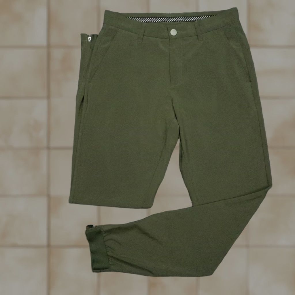 Vintage Primo Golf Pants Mens 28x30 Green Performance Jogger Zip Ankle Stretch Size US 28 / EU 44 - 1 Thumbnail