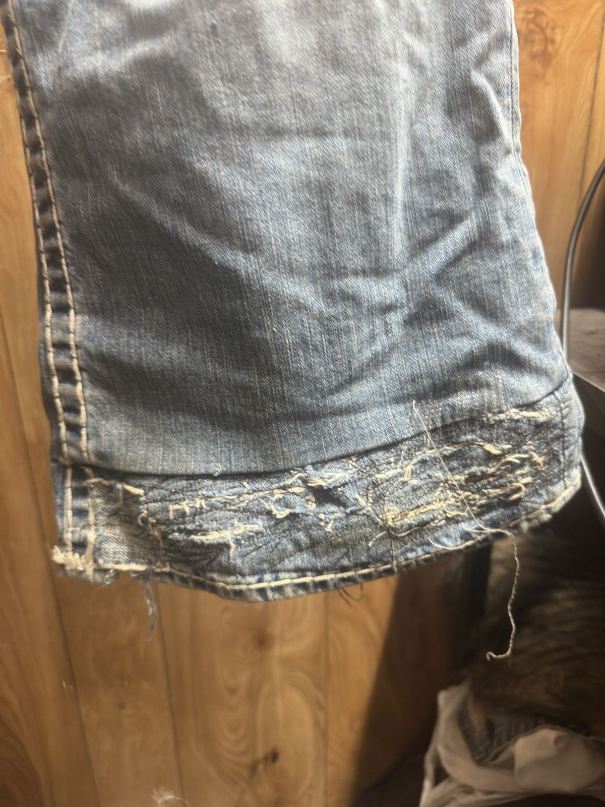 True Religion × Vintage True Religion Distressed Flared Jeans Size US 38 / EU 54 - 7 Thumbnail