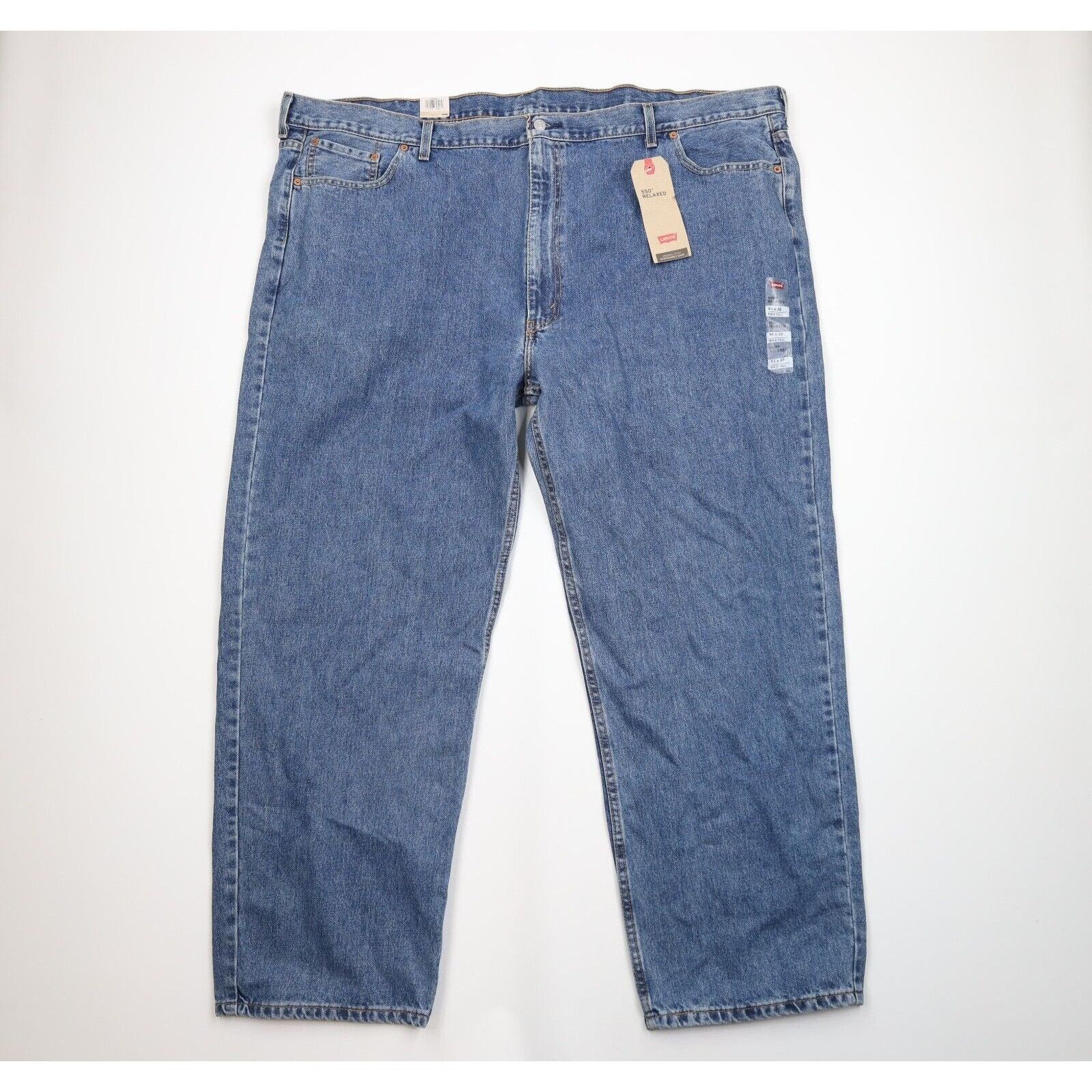 New Levis 550 Relaxed Fit Tapered Leg Jeans 54x32