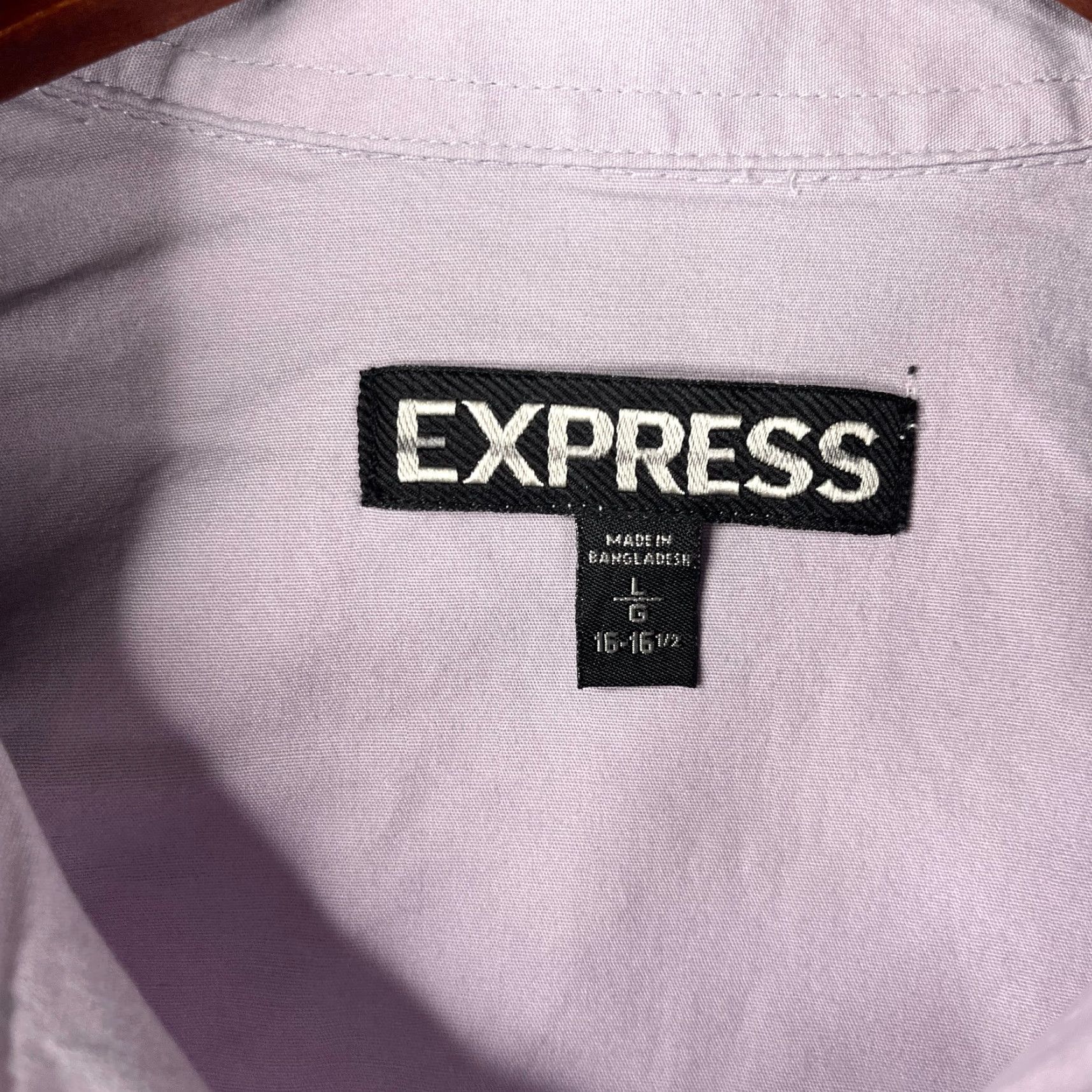 Express Express Shirt Large Lavender Pearl Button-Up Long Sleeve Mens Size US L / EU 52-54 / 3 - 4 Thumbnail