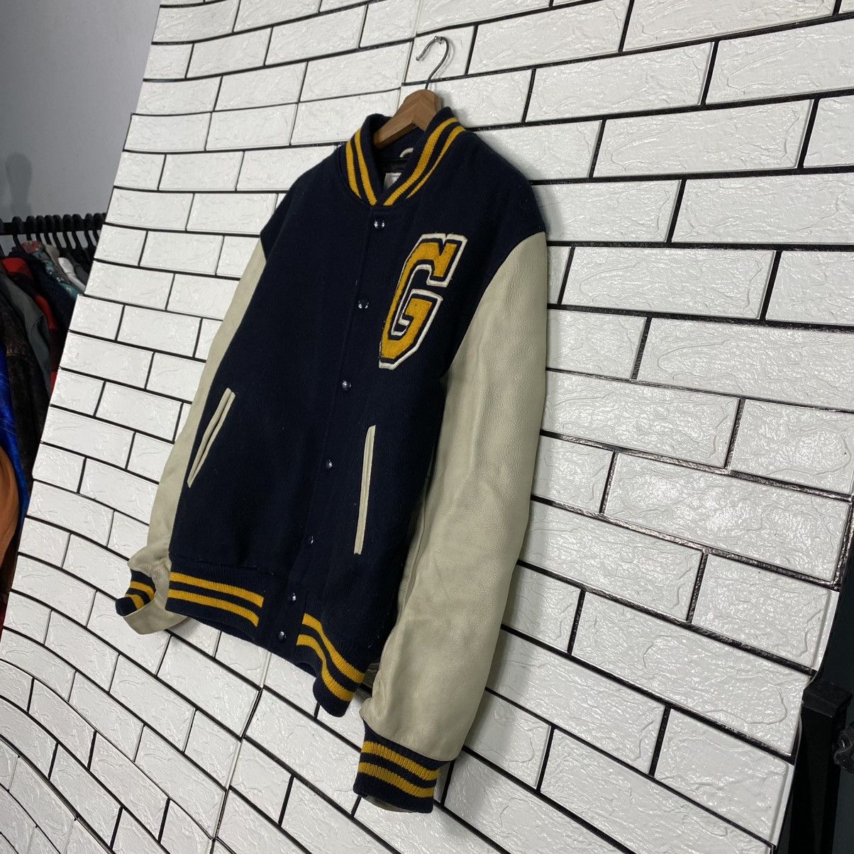 Golden Bear 🔥VINTAGE VARSITY LEATHER JACKET GOLDEN BEAR BIG MADE IN USA Size US M / EU 48-50 / 2 - 2 Thumbnail