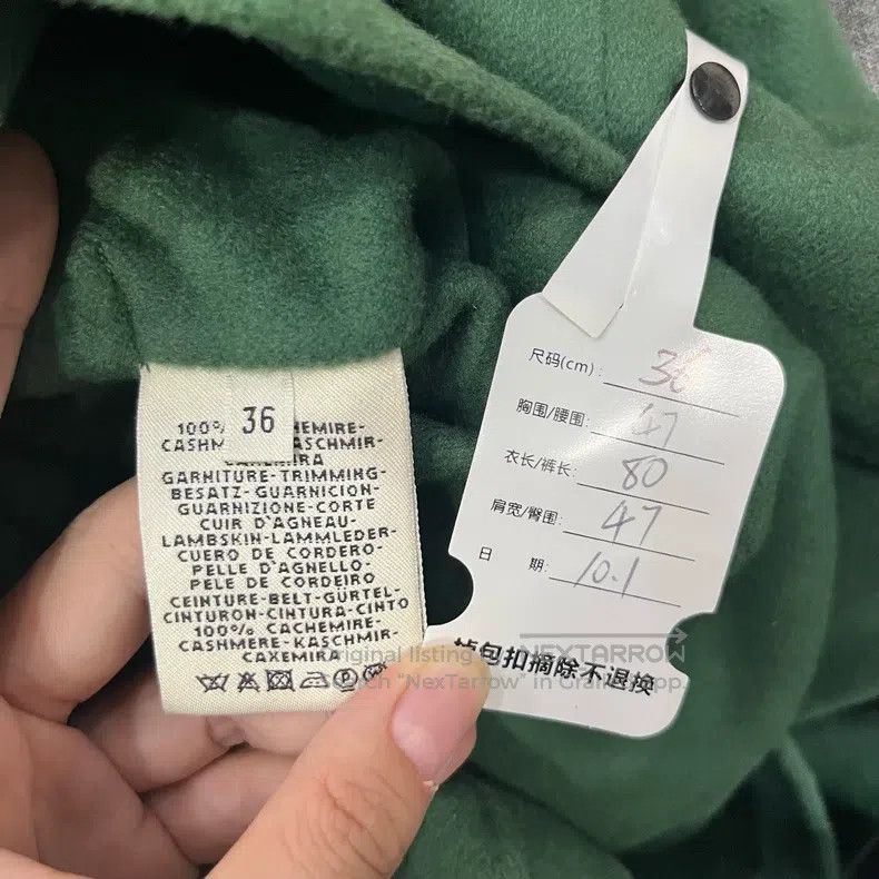 Hermes Hermes 24FW Green Cashmere Long Trench Coat Size XS / US 0-2 / IT 36-38 - 4 Thumbnail