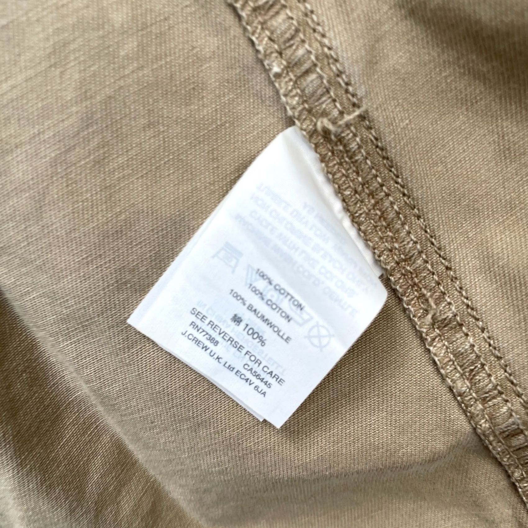 J.Crew J.CREW Jacket Womens 0 Petite Beige Overcoat Cotton Belted Waist Button Front Size XS / US 0-2 / IT 36-38 - 4 Thumbnail