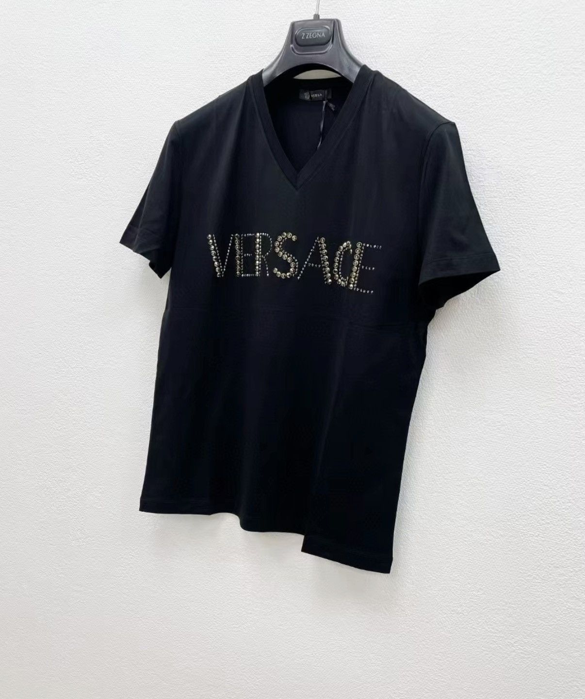 Versace VERSACE Rhinestone 100% Cotton Short Sleeve T-shirt J30 Size US S / EU 44-46 / 1 - 2 Thumbnail