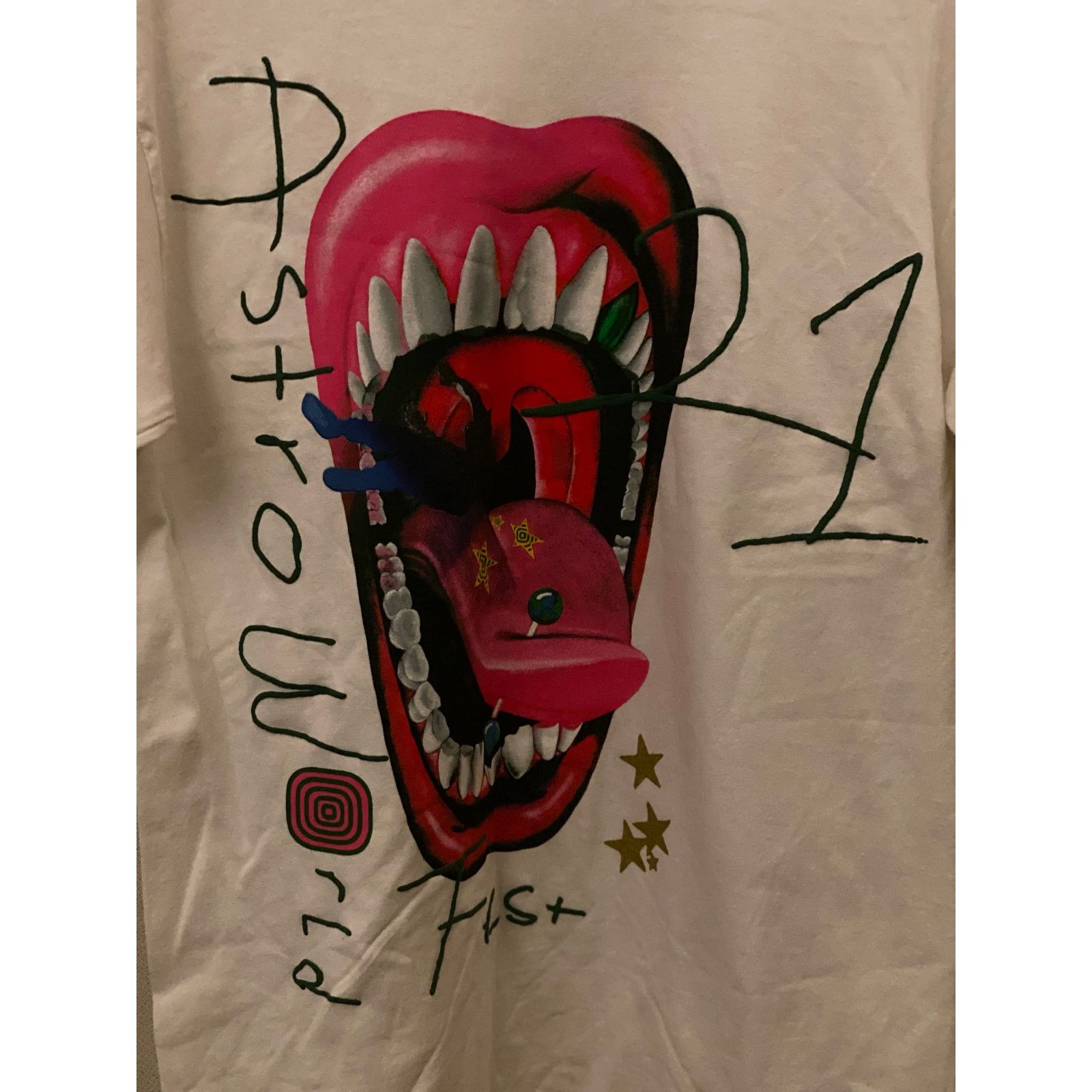 Travis Scott Travis Scott Astroworld Festival 2021 Mouth t shirt sz S Size US S / EU 44-46 / 1 - 2 Thumbnail
