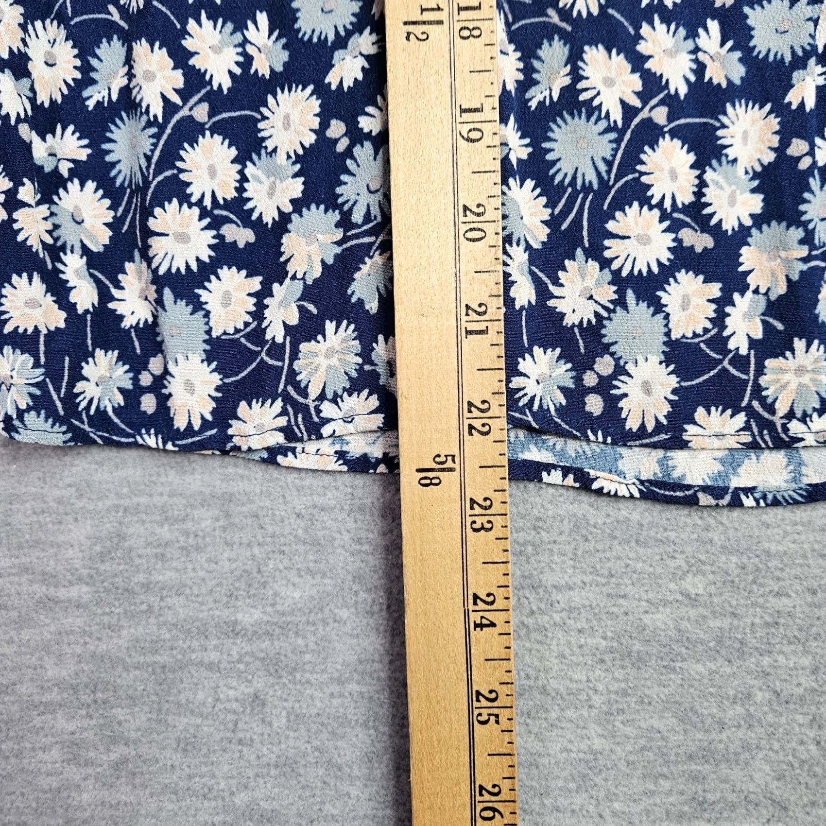 Madewell Madewell Blouse Shirt Women Floral Blue Moon Printed V-neck Button Down Long Sleeve Sz L Size L / US 10 / IT 46 - 4 Thumbnail