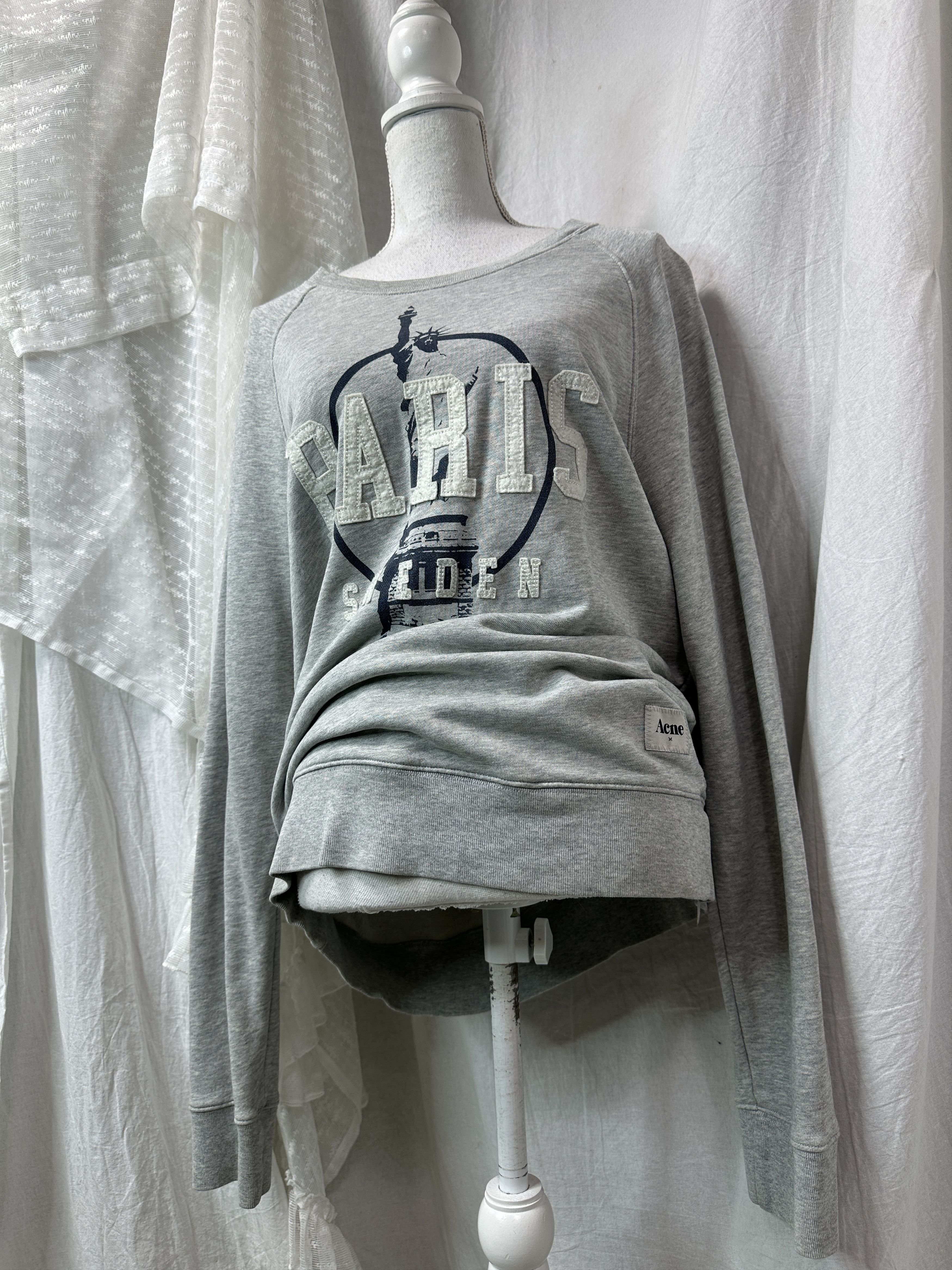 Acne Studios Vintage Streetwear Sporty Skater Acne Paris Sweatshirt Y2K Size US L / EU 52-54 / 3 - 1 Thumbnail