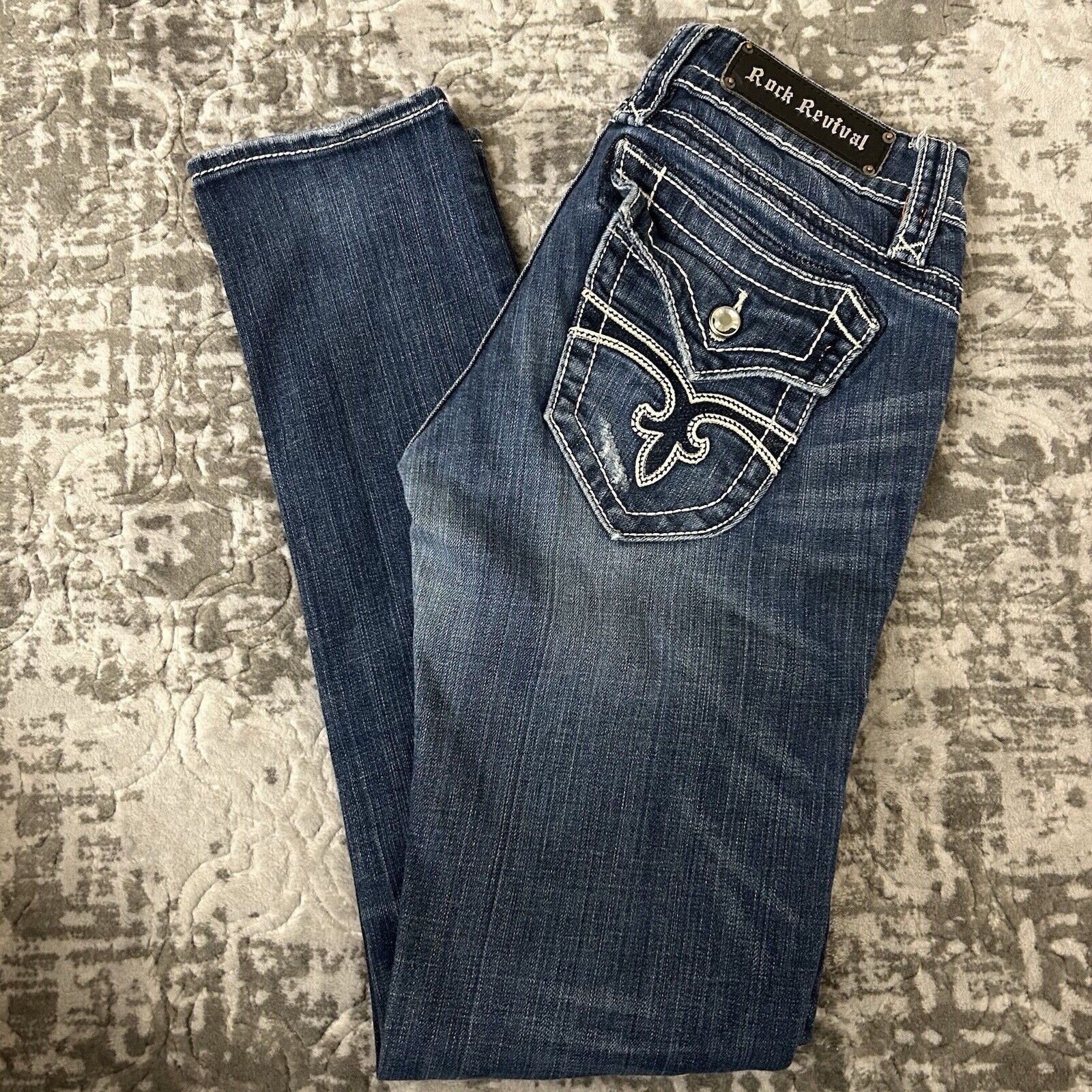 Rock Revival Rock Revival Christina Skinny Jeans Distressed Women’s Sz 28 Size 28" / US 6 / IT 42 - 11 Thumbnail
