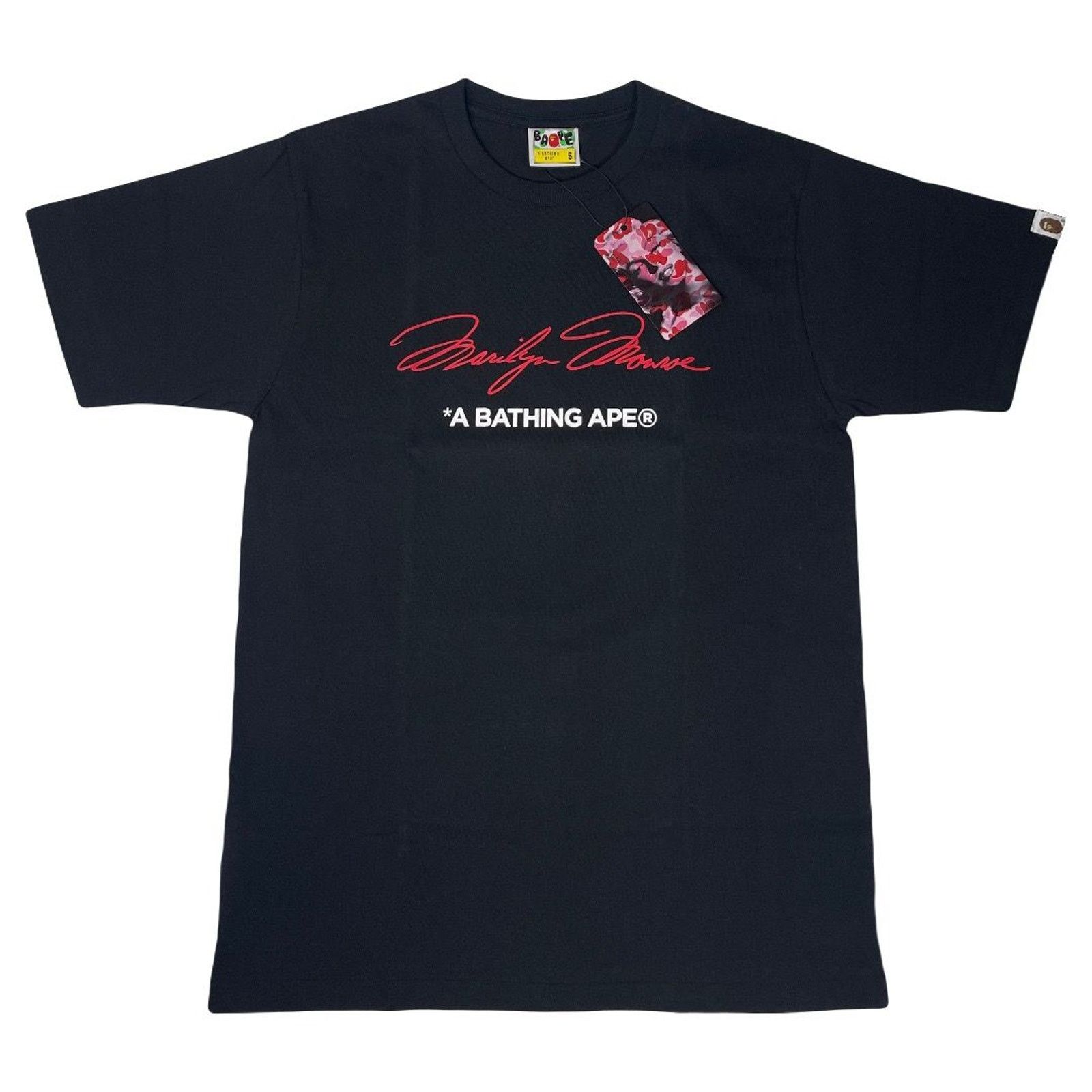 image of Bape X Marilyn Monroe 2 Tee in Black, Men's (Size Small)