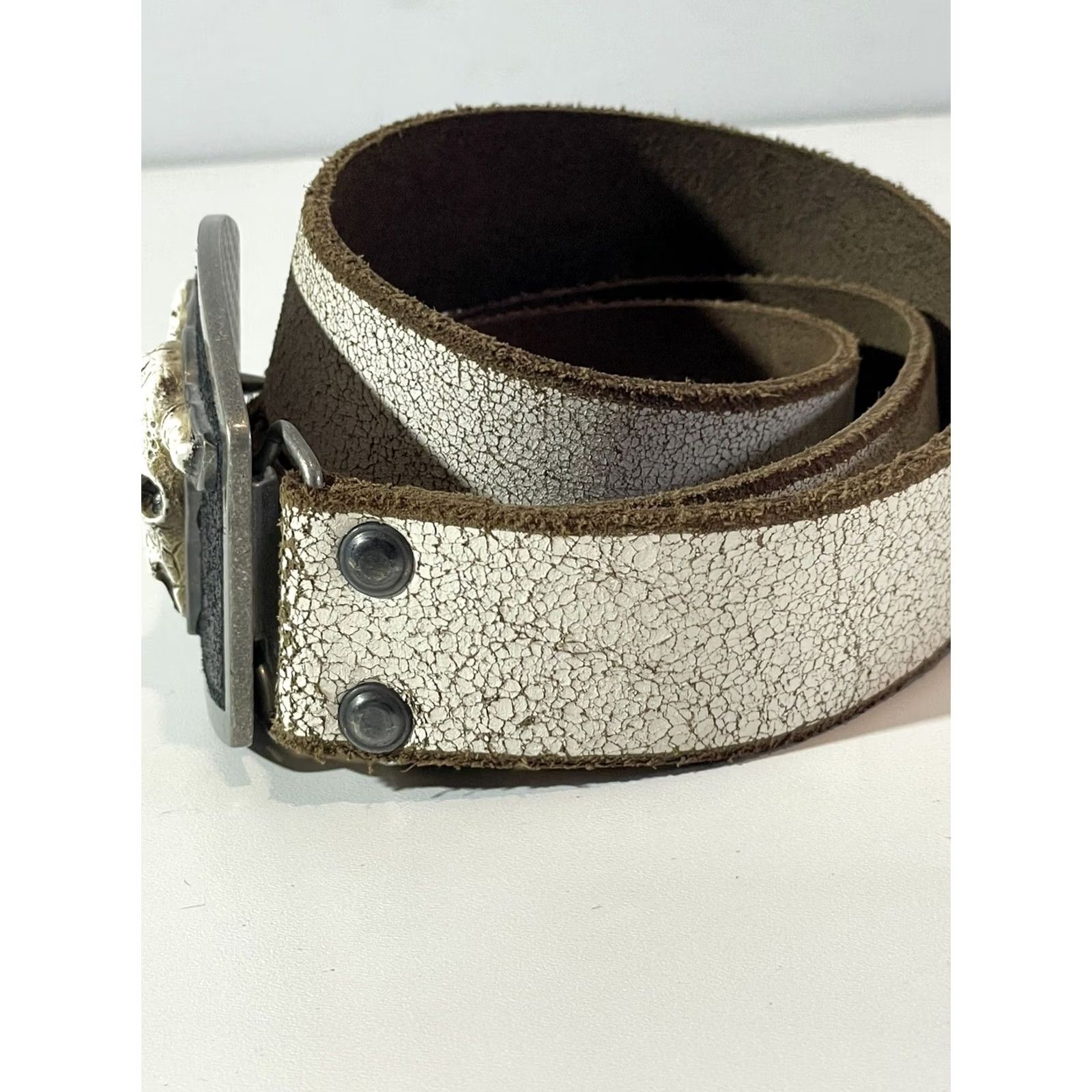 Vintage VINTAGE Leather Mustang Jeans Men’s Belt Shirt Size US 35 - 7 Thumbnail