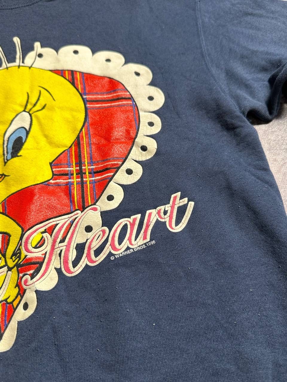 Vintage × Warner Bros Vintage Tweet Heart 1996 Sweatshirt Warner Bros. Size US M / EU 48-50 / 2 - 4 Thumbnail