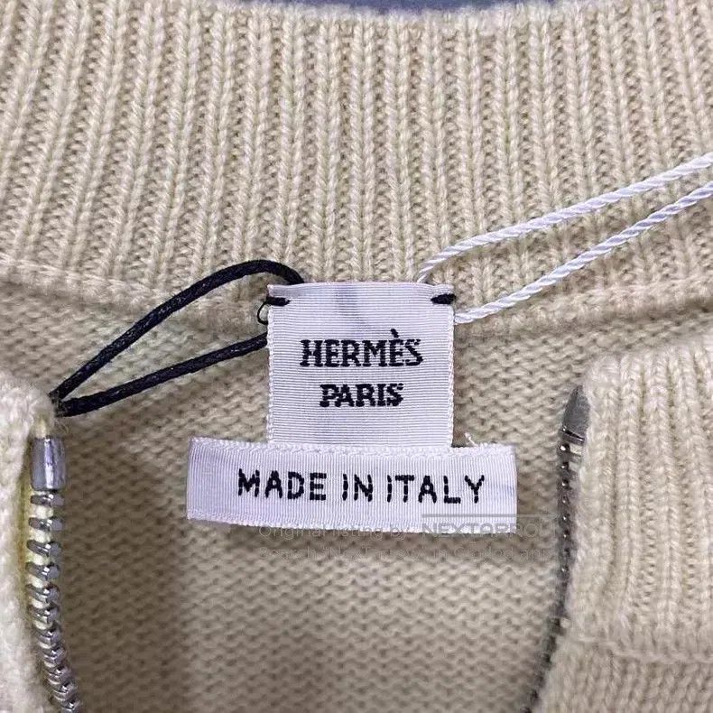 Hermes Hermes Egg Yellow Pure Cashmere Zip-Up Jacket Size XS / US 0-2 / IT 36-38 - 4 Thumbnail
