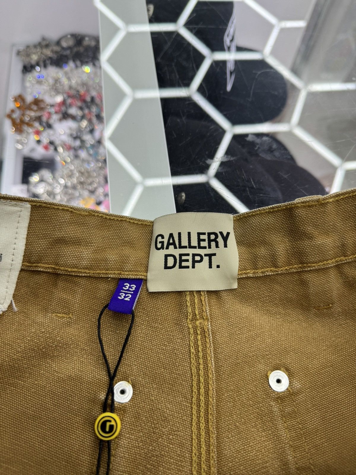 Gallery Dept. Gallery Dept Branko Carpenter Denim Jeans Tan Size US 33 - 7 Thumbnail