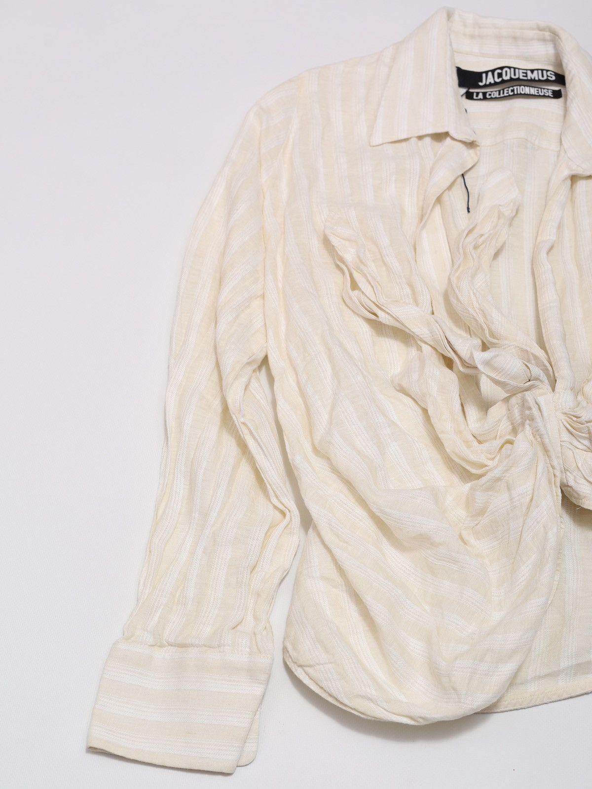 Jacquemus Jacquemus Bahia La Collectionneuse Linen Shirt Top Striped Size XS / US 0-2 / IT 36-38 - 6 Thumbnail