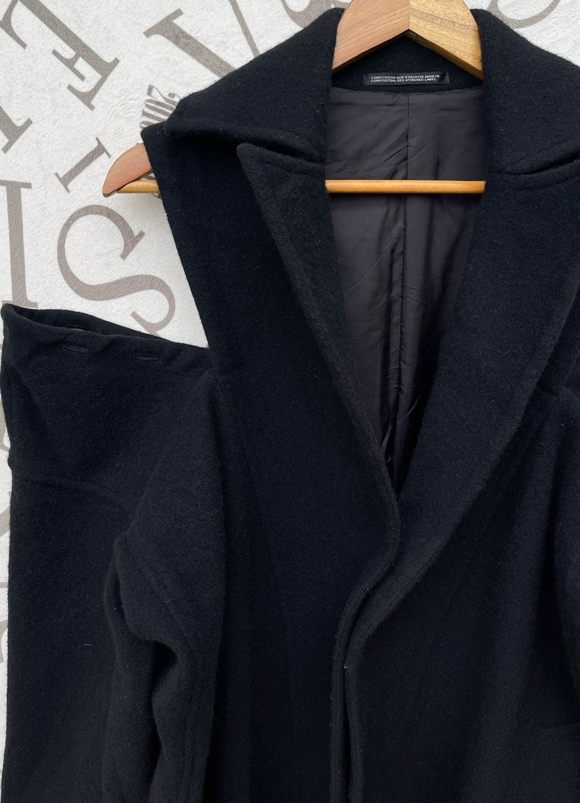 Yohji Yamamoto 🔥 A/W 2009 YOHJI YAMAMOTO WOOL OVER-COAT RARE DESIGN Size US M / EU 48-50 / 2 - 19 Thumbnail