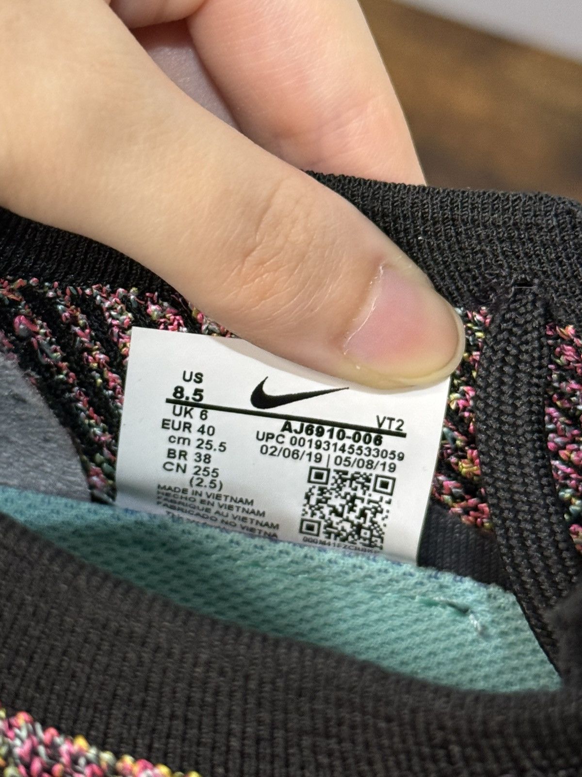 Nike Nike Air VaporMax Flyknit 3 Black Pink Blast size 8.5 No box Size US 8.5 / IT 38.5 - 7 Thumbnail
