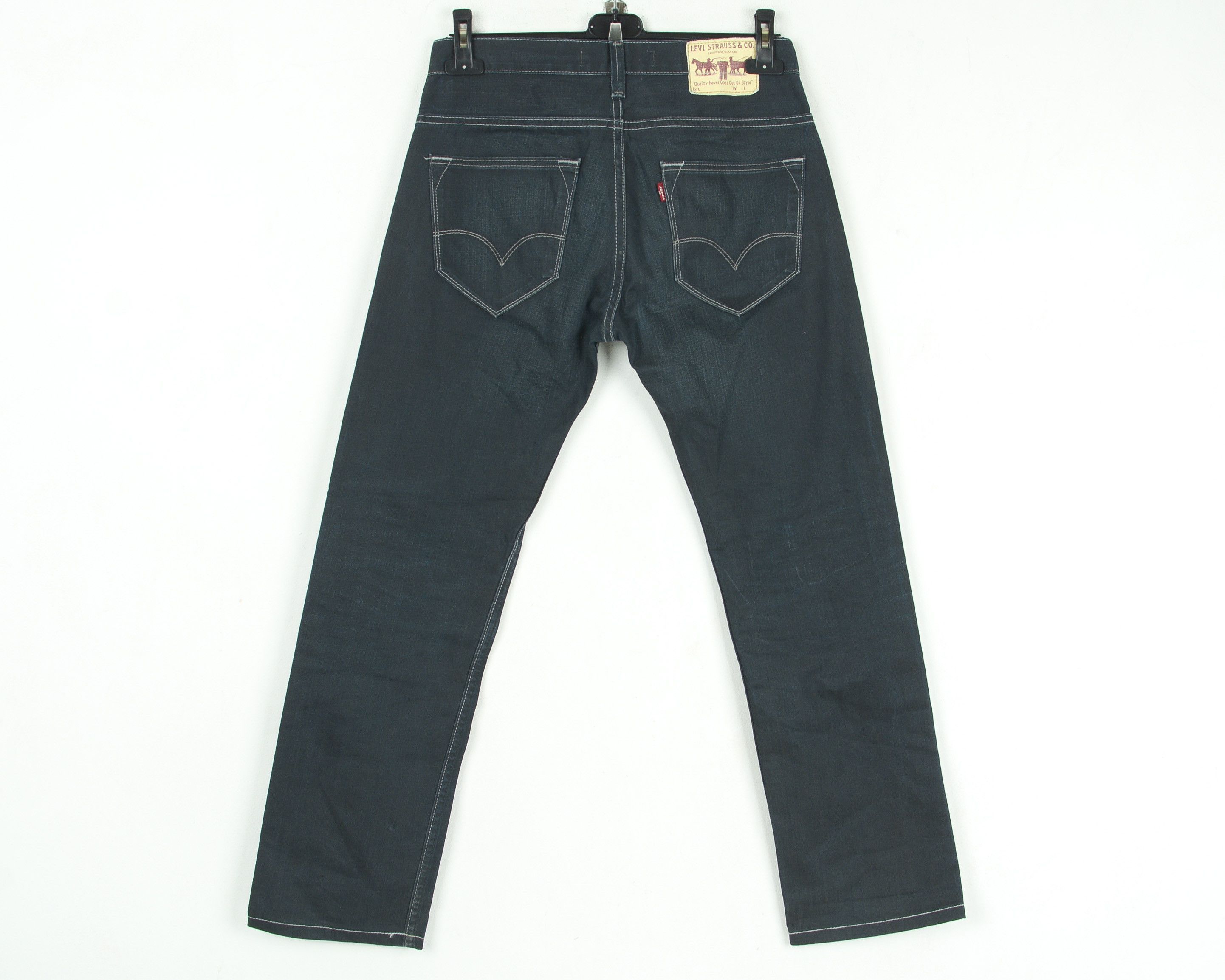 Levi's 504 Wax Coated W30 L30 Jeans Denim Pants Straight Reg Waxed Size US 30 / EU 46 - 3 Thumbnail