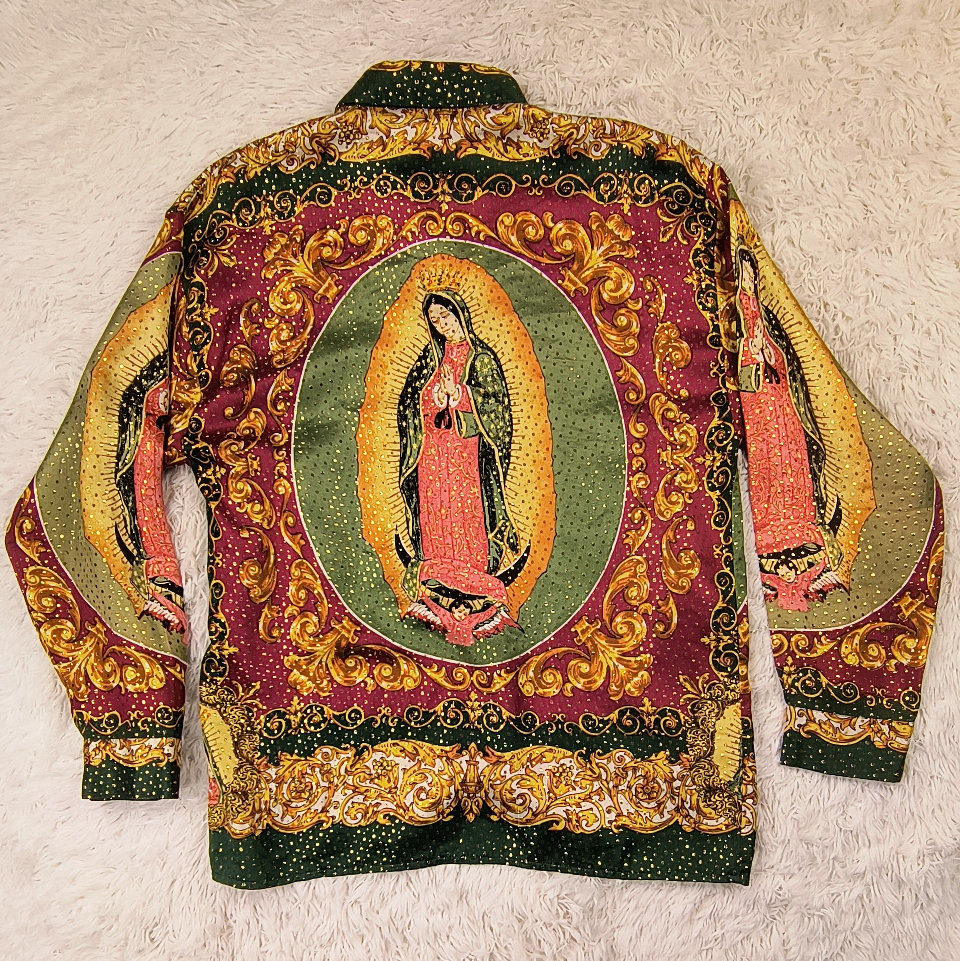 Mexican Threads Vintage Virgen de Guadalupe 90s button up LS shirt Size US M / EU 48-50 / 2 - 9 Thumbnail