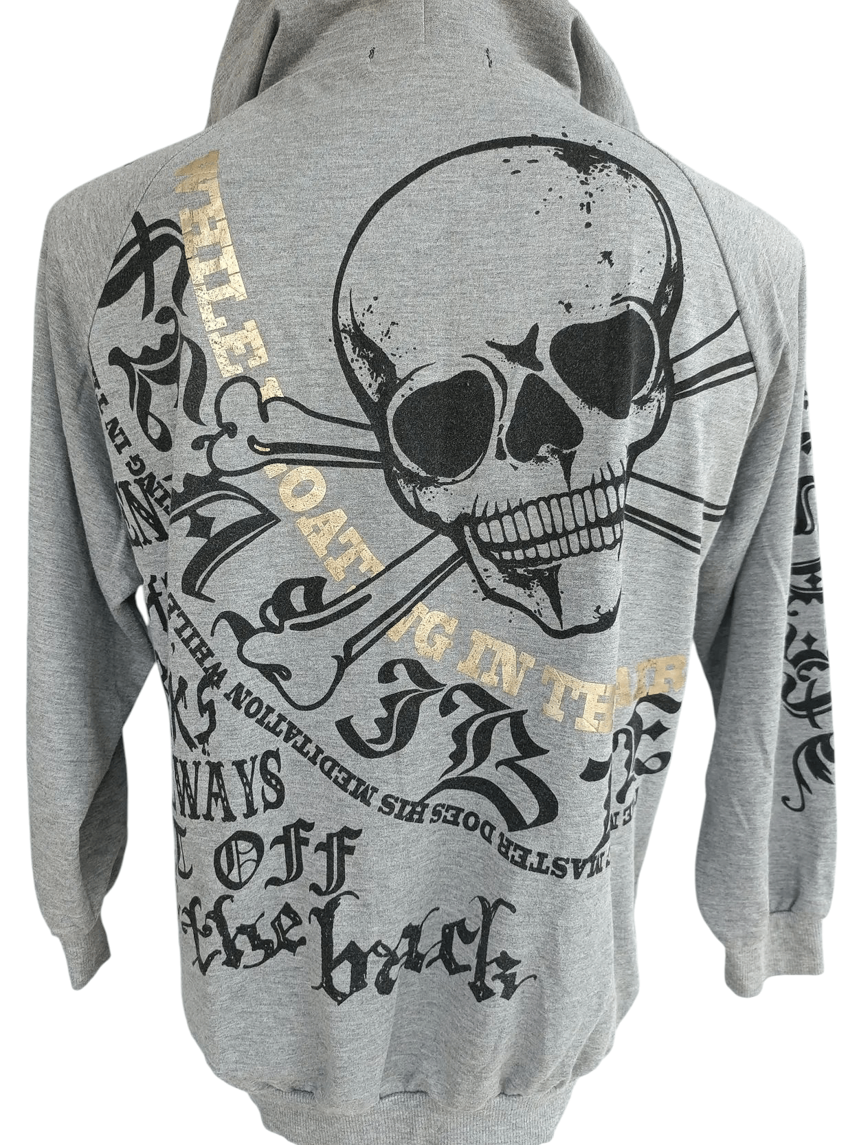 Japanese Brand Dig Deep Black Label Skull Printed Full Zipped Hoodie SW006 Size US L / EU 52-54 / 3 - 1 Thumbnail