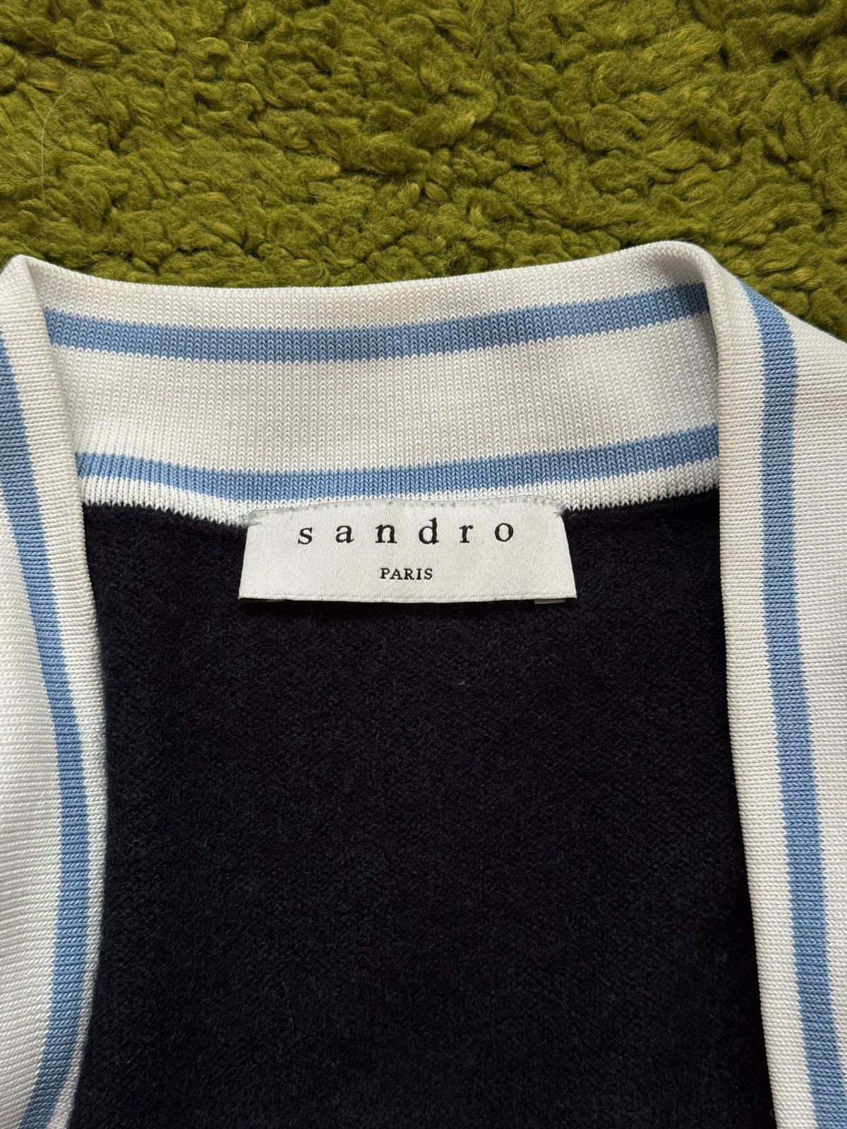 Sandro Sandro oldmoney style big logo v-neck wool sweater Size S / US 4 / IT 40 - 4 Thumbnail
