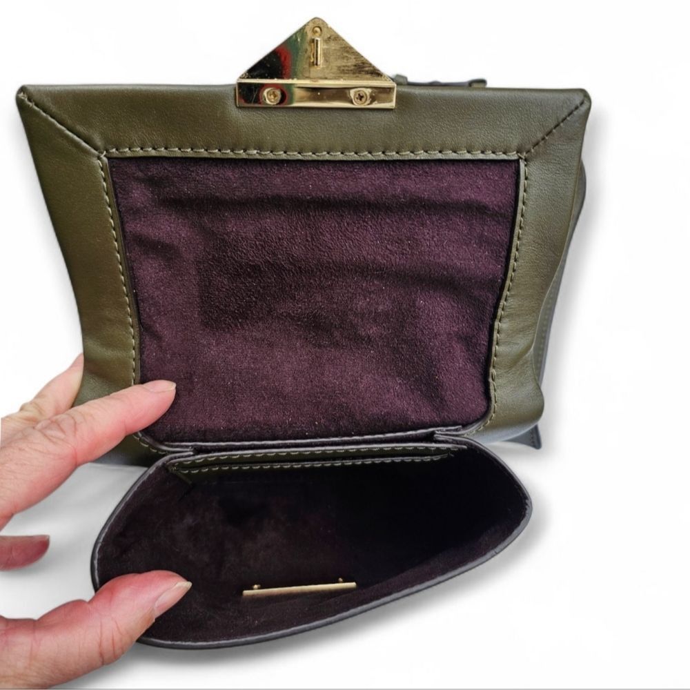 Michael Kors Michael Kors Olive Leather Cece Mini Crossbody Bag with Gol Size ONE SIZE - 7 Thumbnail