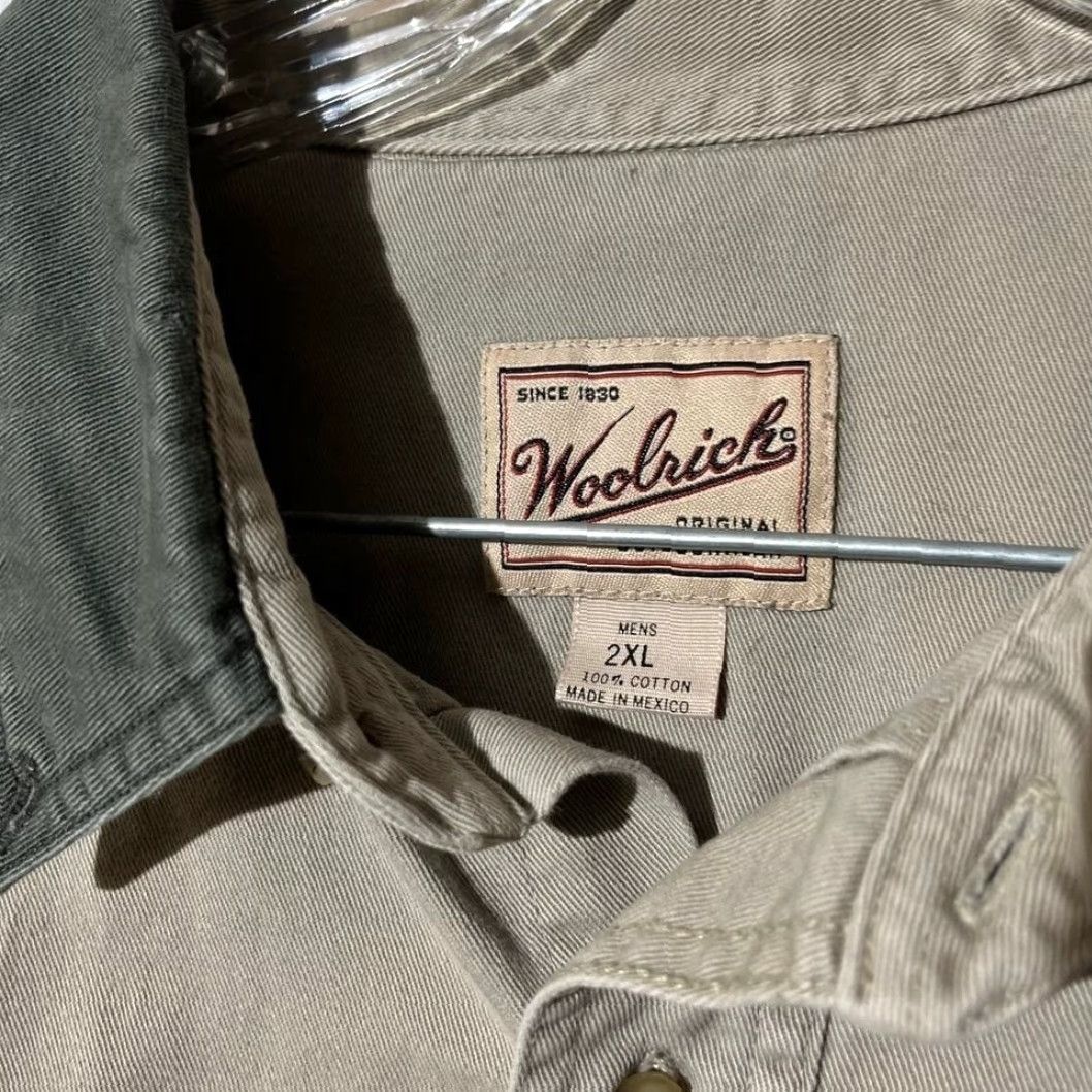 Vintage VINTAGE Woolrich Original Wilderness Trips Flannel Button Down Shirt 2XL Men Beige Long Sleeve Shirts Mens 2XL Size US XXL / EU 58 / 5 - 3 Thumbnail