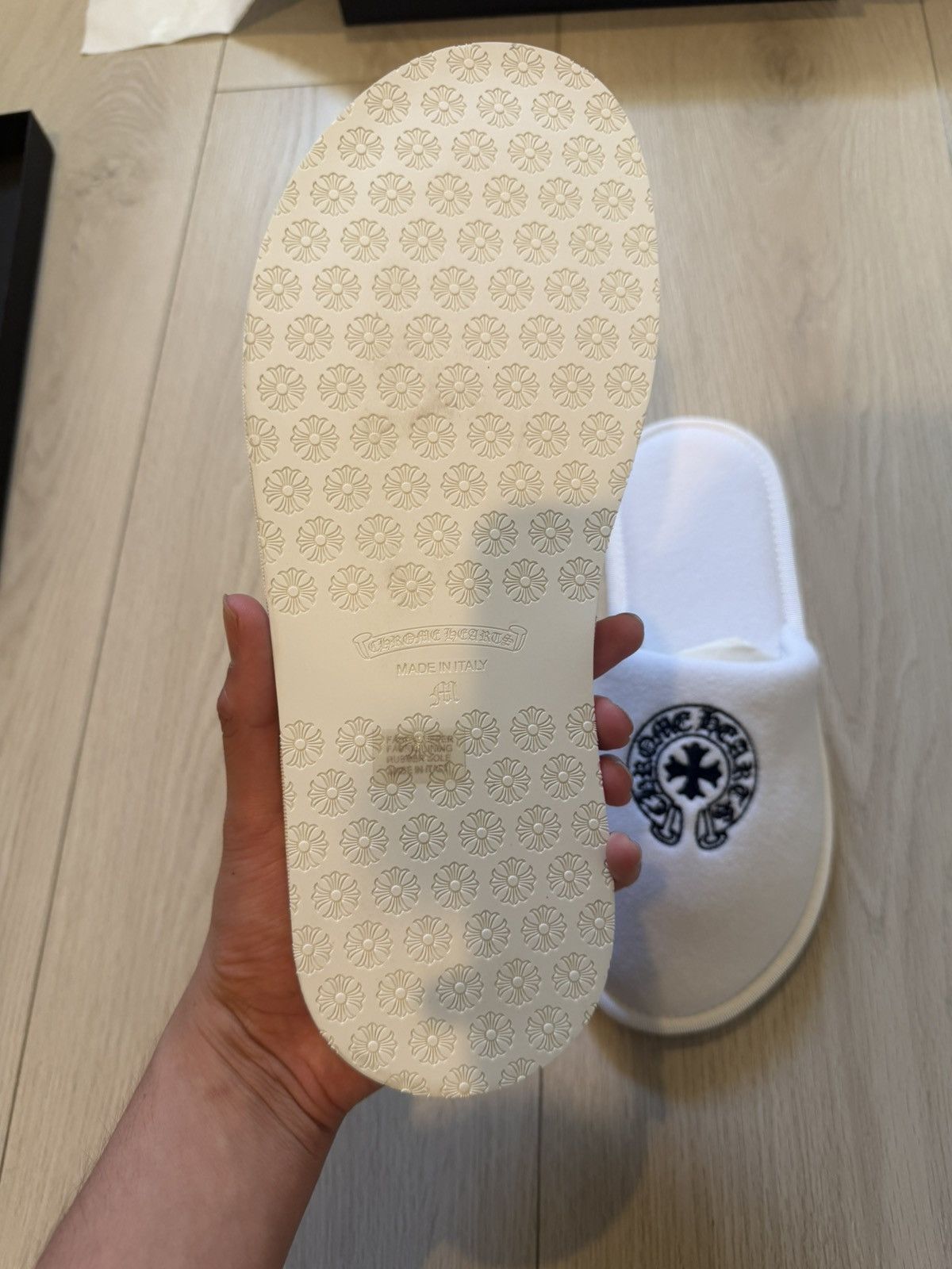 Chrome Hearts Chrome Hearts White Hotel Slippers Size US 10 / EU 43 - 8 Thumbnail