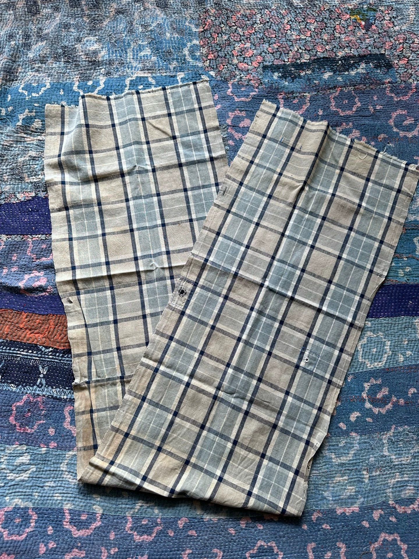 Mister Freedom Mister Freedom Distressed Plaid Vintage Cloth Scarf Size ONE SIZE - 1 Thumbnail