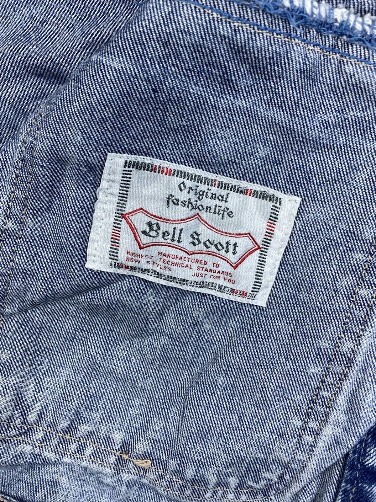 Japanese Brand Vintage Bell Scott Blue Washed Baggy Trucker Denim Jacket Size M / US 6-8 / IT 42-44 - 11 Thumbnail
