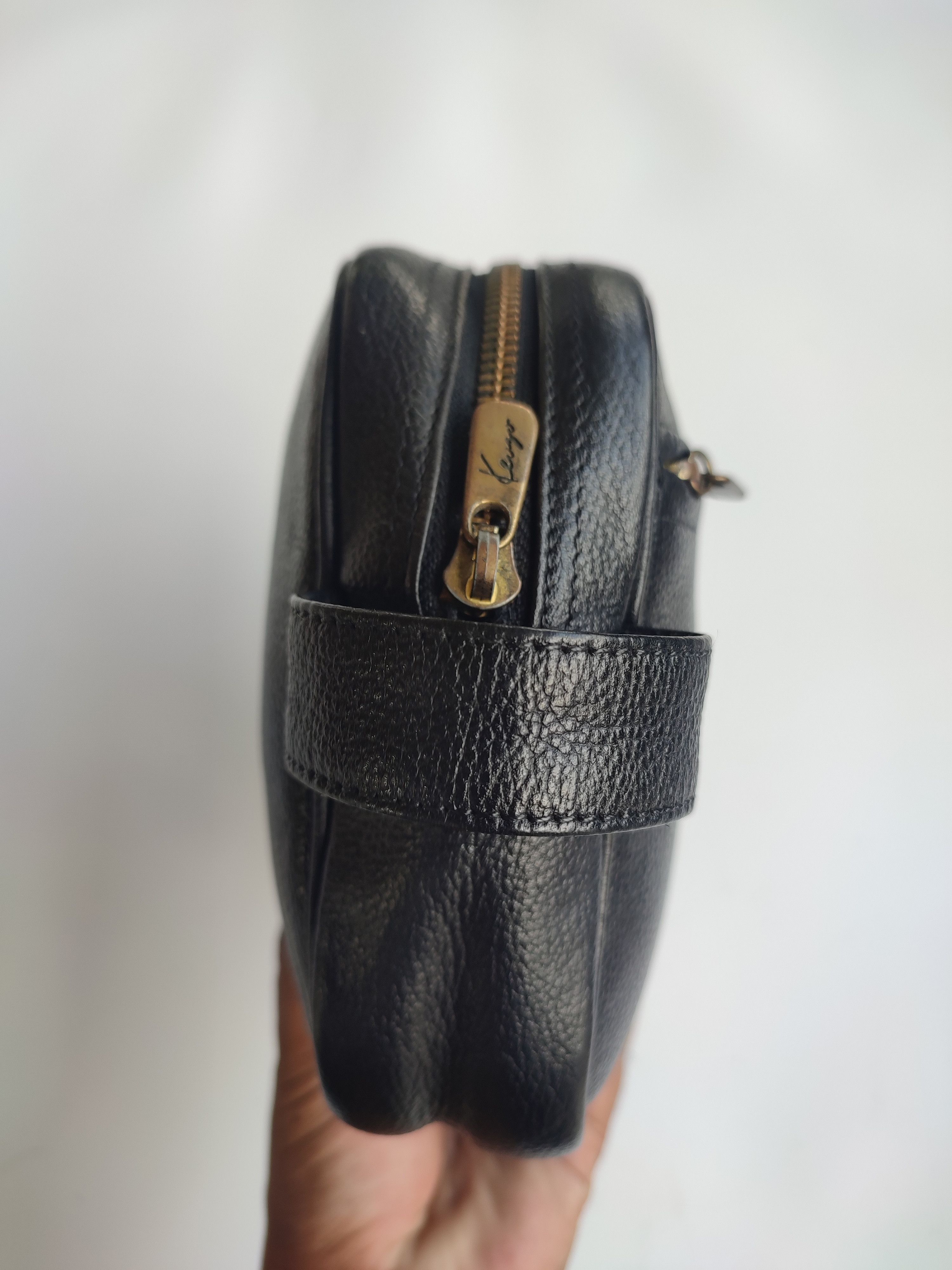 Kenzo AUTHENTIC KENZO BLACK LEATHER CLUTCH BAG Size ONE SIZE - 9 Thumbnail