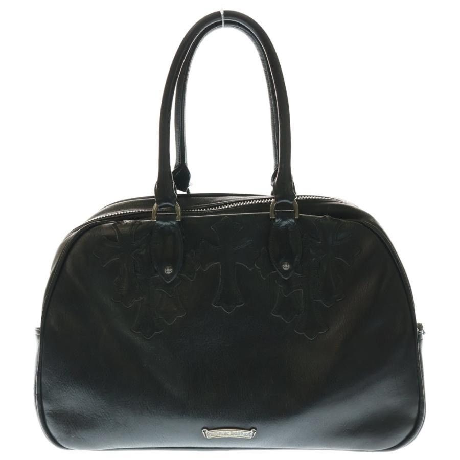 CHROME HEARTS Mdedium Leather Gym Bag with alphabet charm