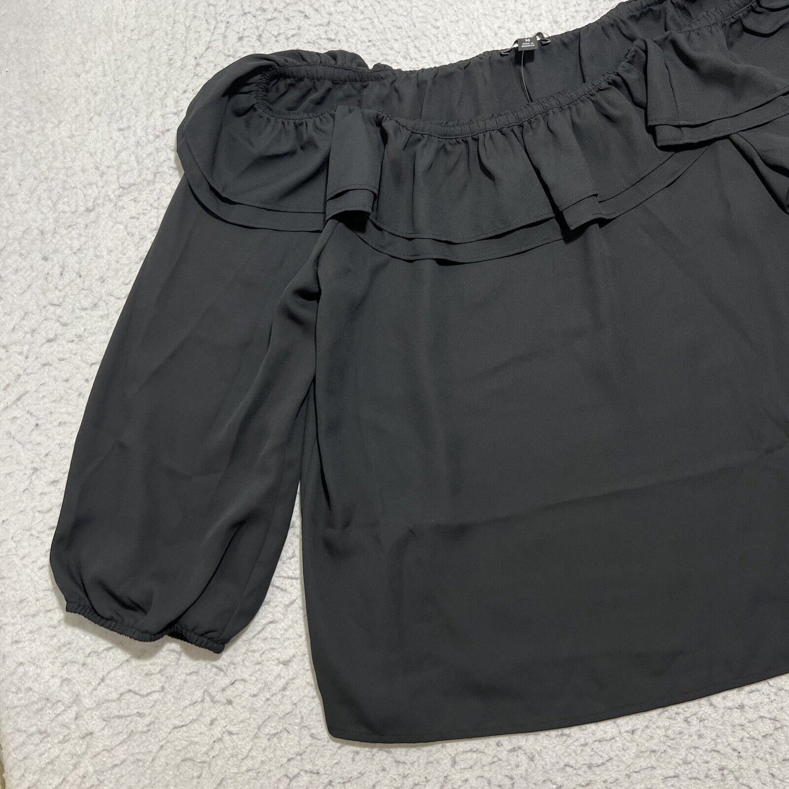 J.Crew J. Crew Mercantile Ruffle Convertible Off Shoulder Blouse Size M / US 6-8 / IT 42-44 - 4 Thumbnail