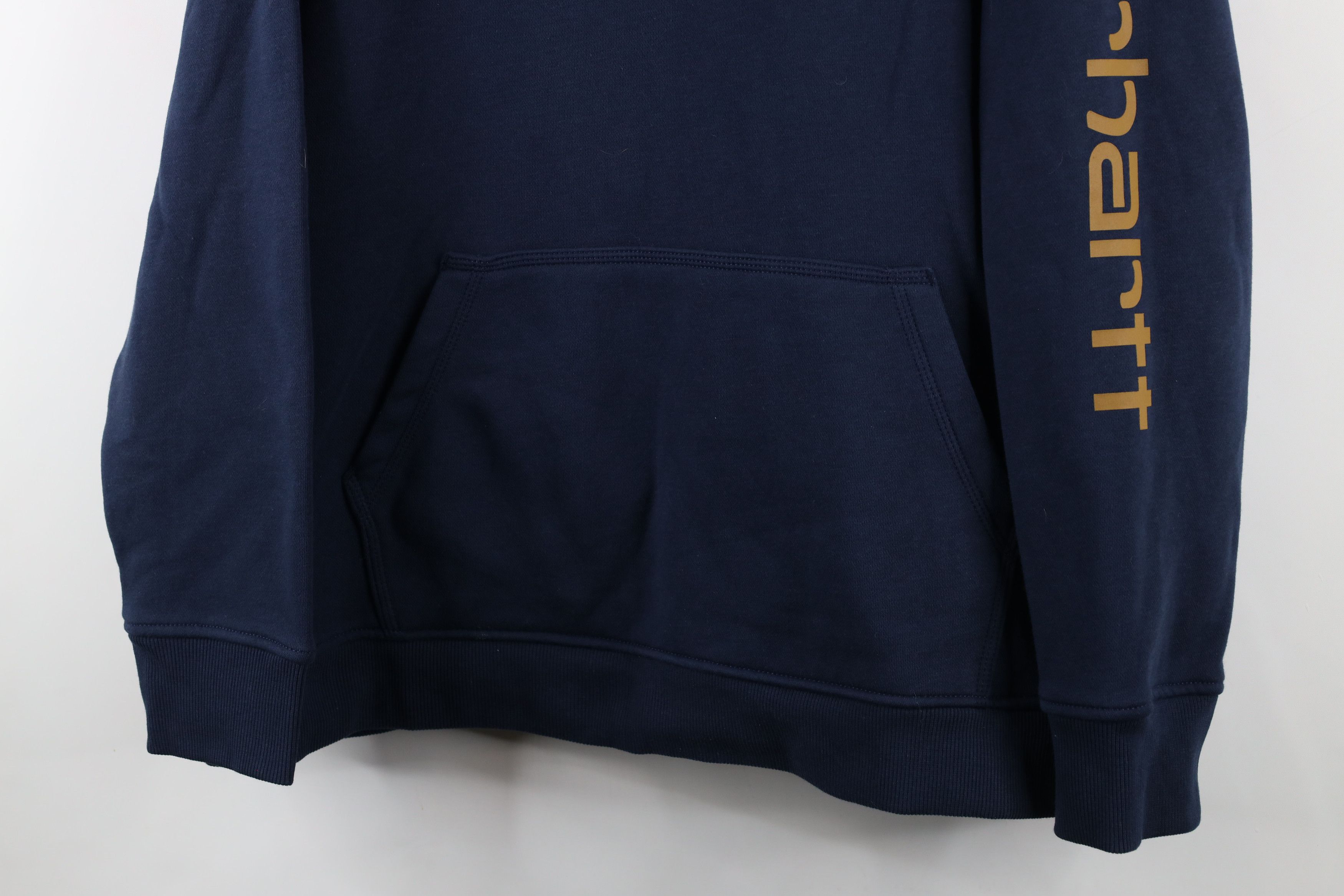 Carhartt × Vintage Vintage Carhartt Out Big Logo Heavyweight Hoodie Sweatshir Size 3XL / US 20-22 - 3 Thumbnail