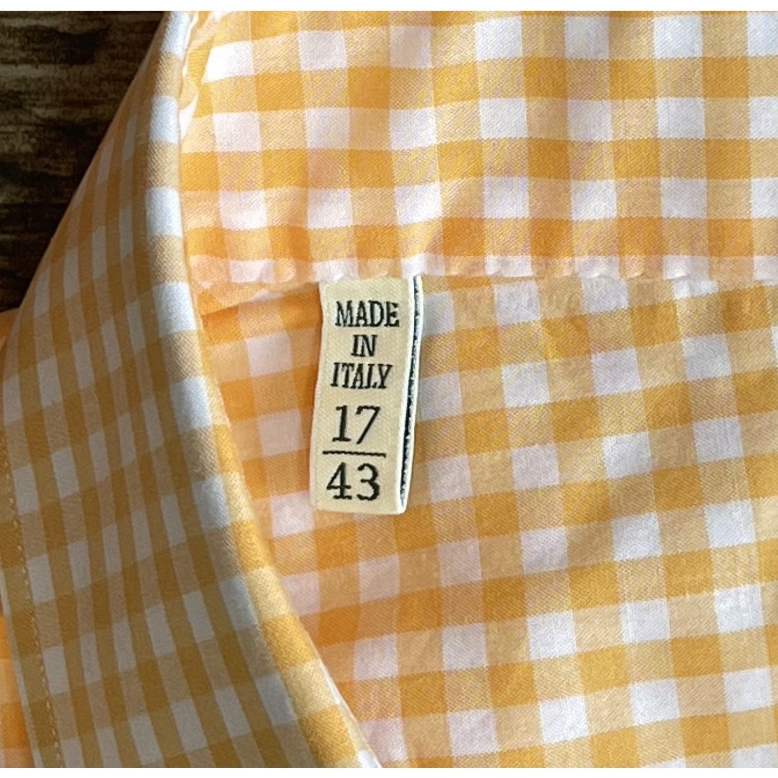 Luigi Borrelli $695 NWT Luigi Borrelli Napoli Dress Shirt Yellow 43/17 Size US XL / EU 56 / 4 - 3 Thumbnail