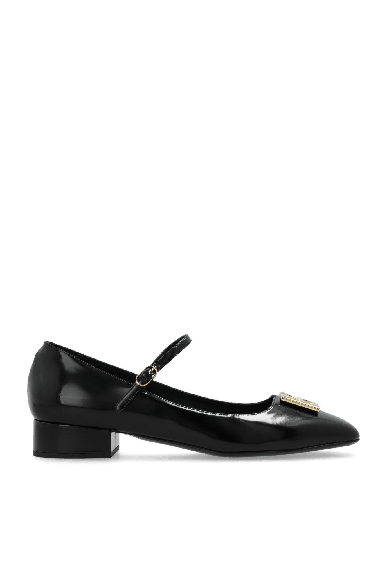 Dolce & Gabbana o1s22i1n0225 Brushed Leather Mary Jane Flats in Black Size US 10 / IT 40 - 1 Thumbnail